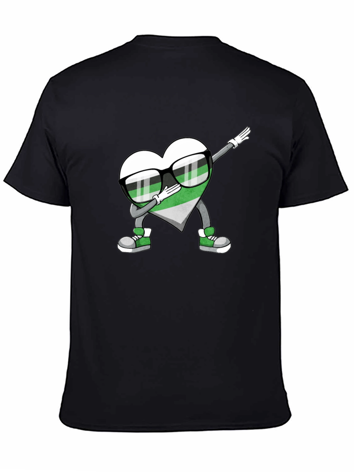 Aromantic Pride Dabbing Heart T-Shirt