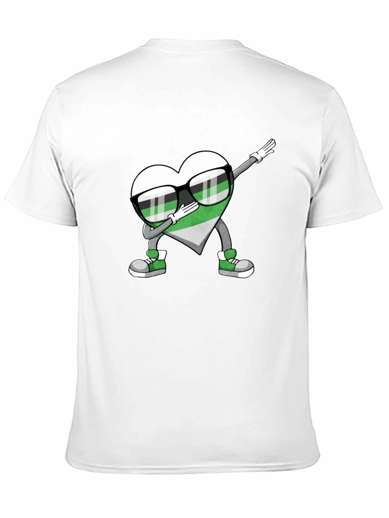Aromantic Pride Dabbing Heart T-Shirt