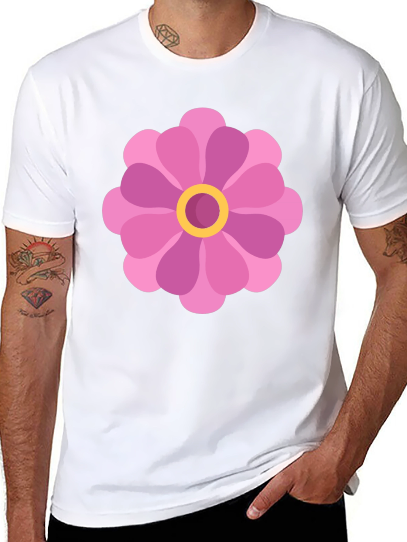Flower Power Black T-Shirt