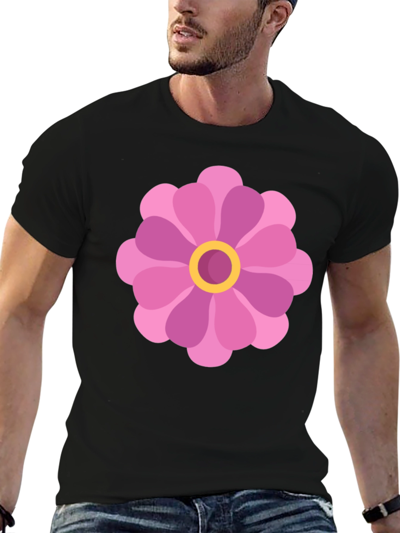 Flower Power Black T-Shirt