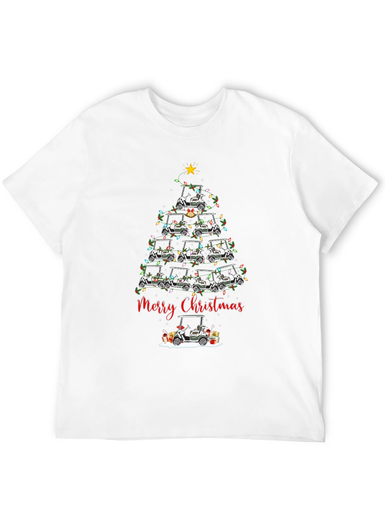Golf Cart Christmas Tree T-Shirt