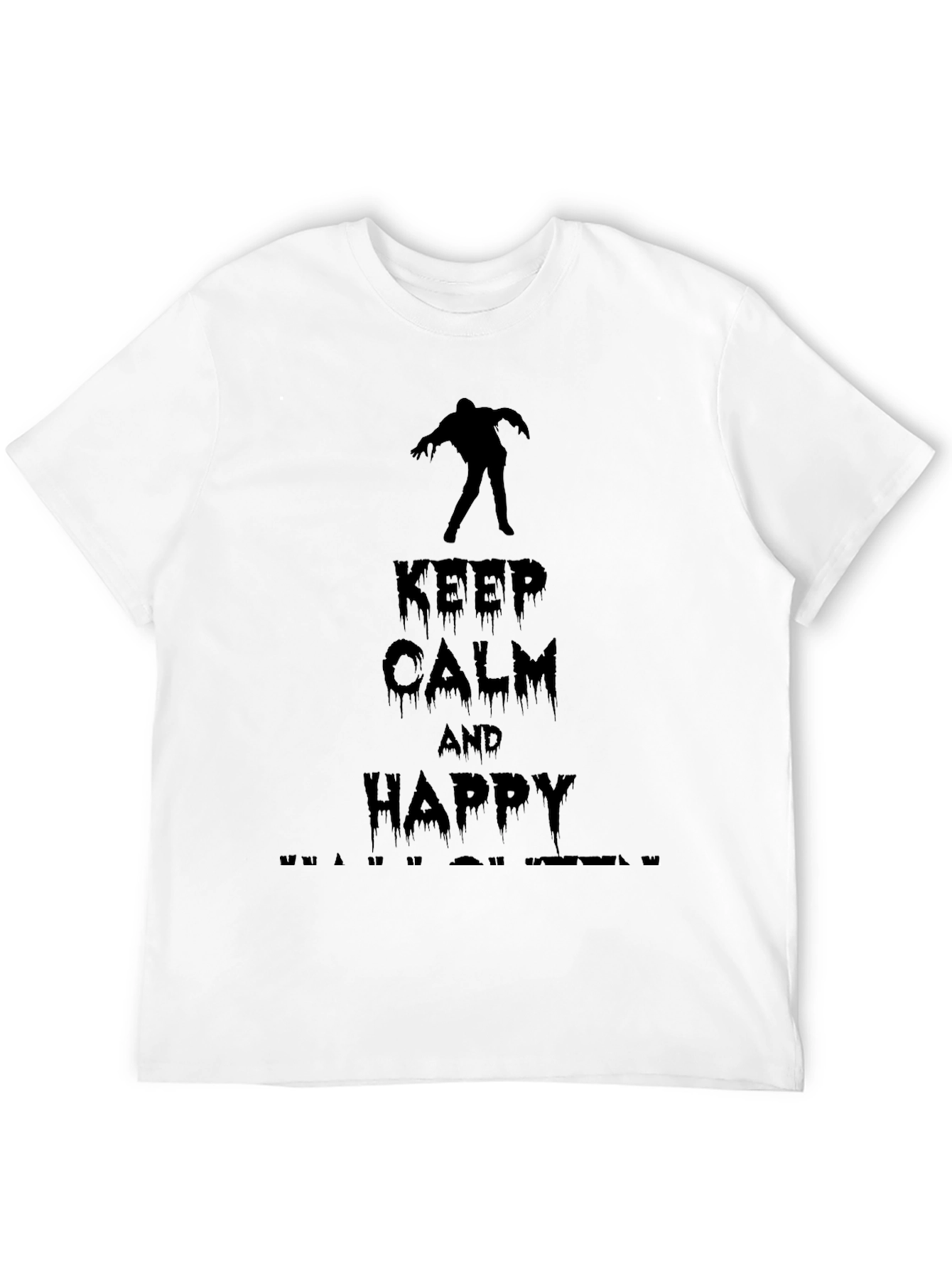 Keep Calm & Happy Halloween Black Graphic Tee