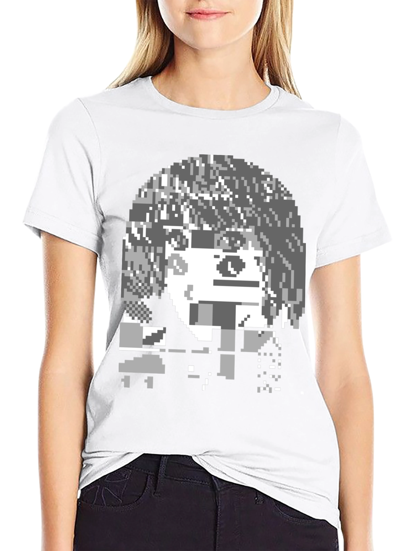 Pixel Art Graphic T-Shirt - Black
