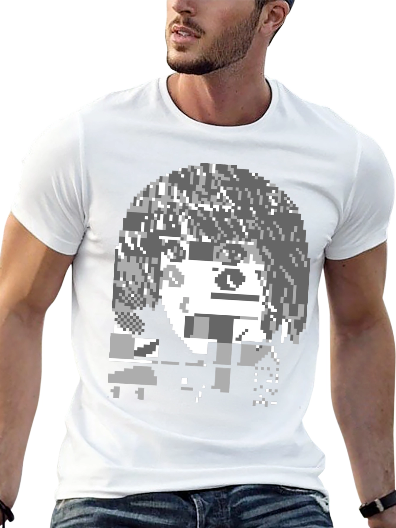 Pixel Art Graphic T-Shirt - Black