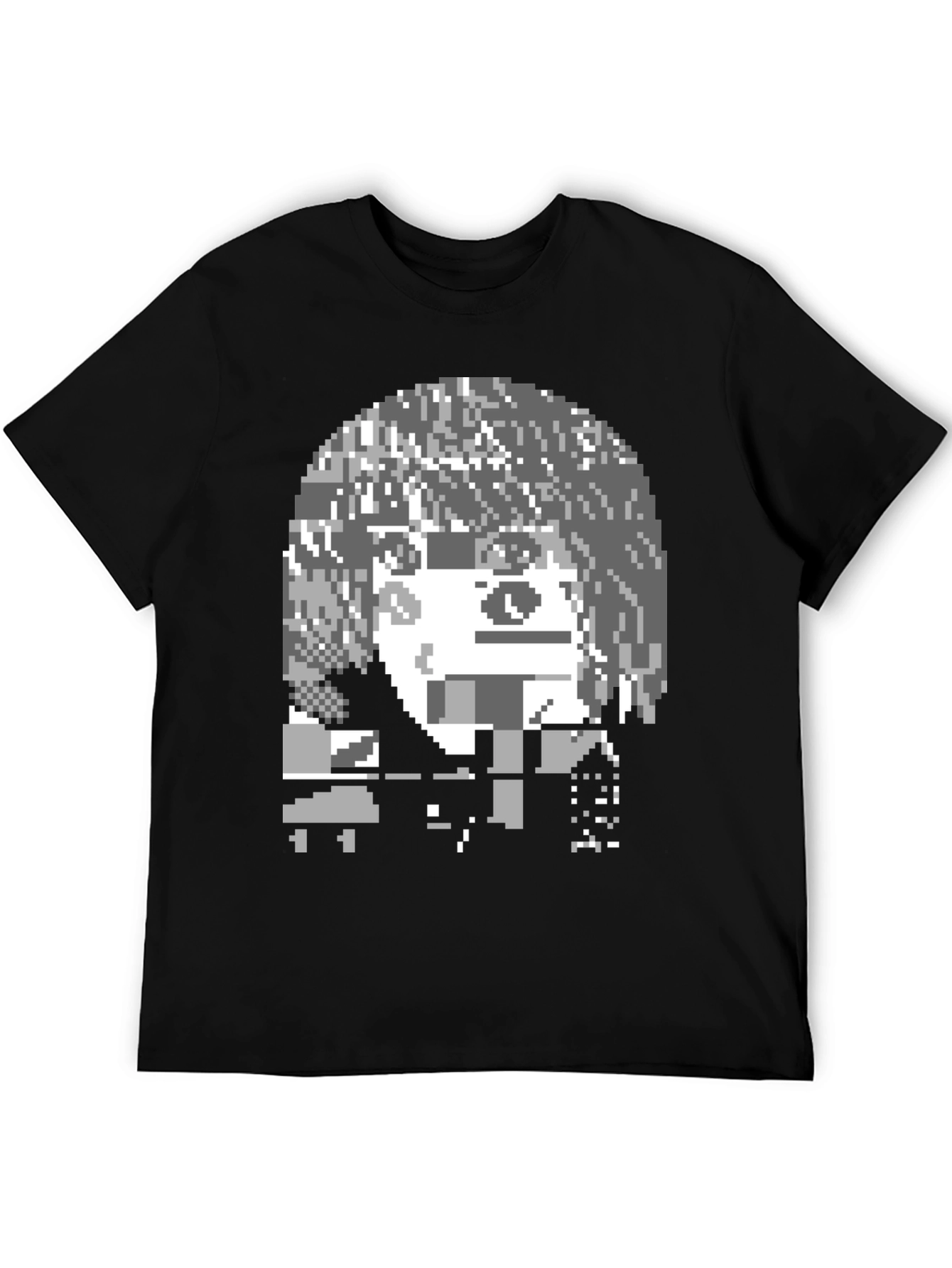 Pixel Art Graphic T-Shirt - Black