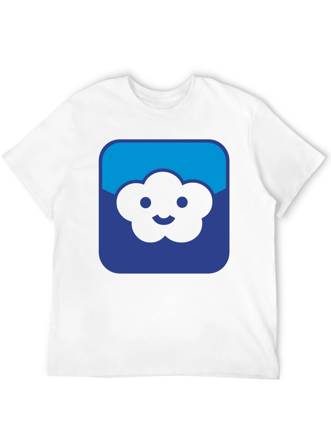 Cloud Smiley Graphic Black T-Shirt