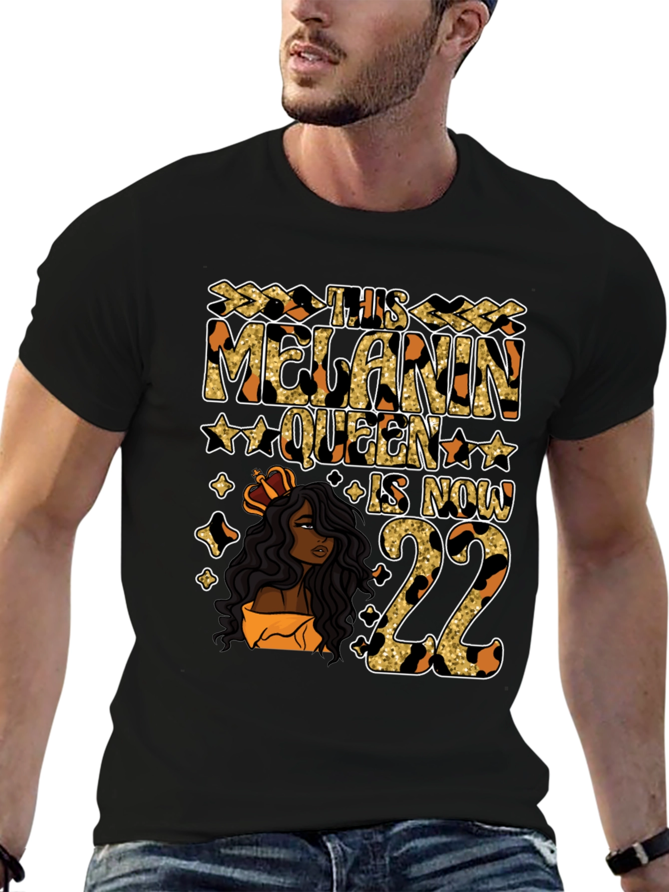 Melanin Queen 22nd Birthday Graphic Tee