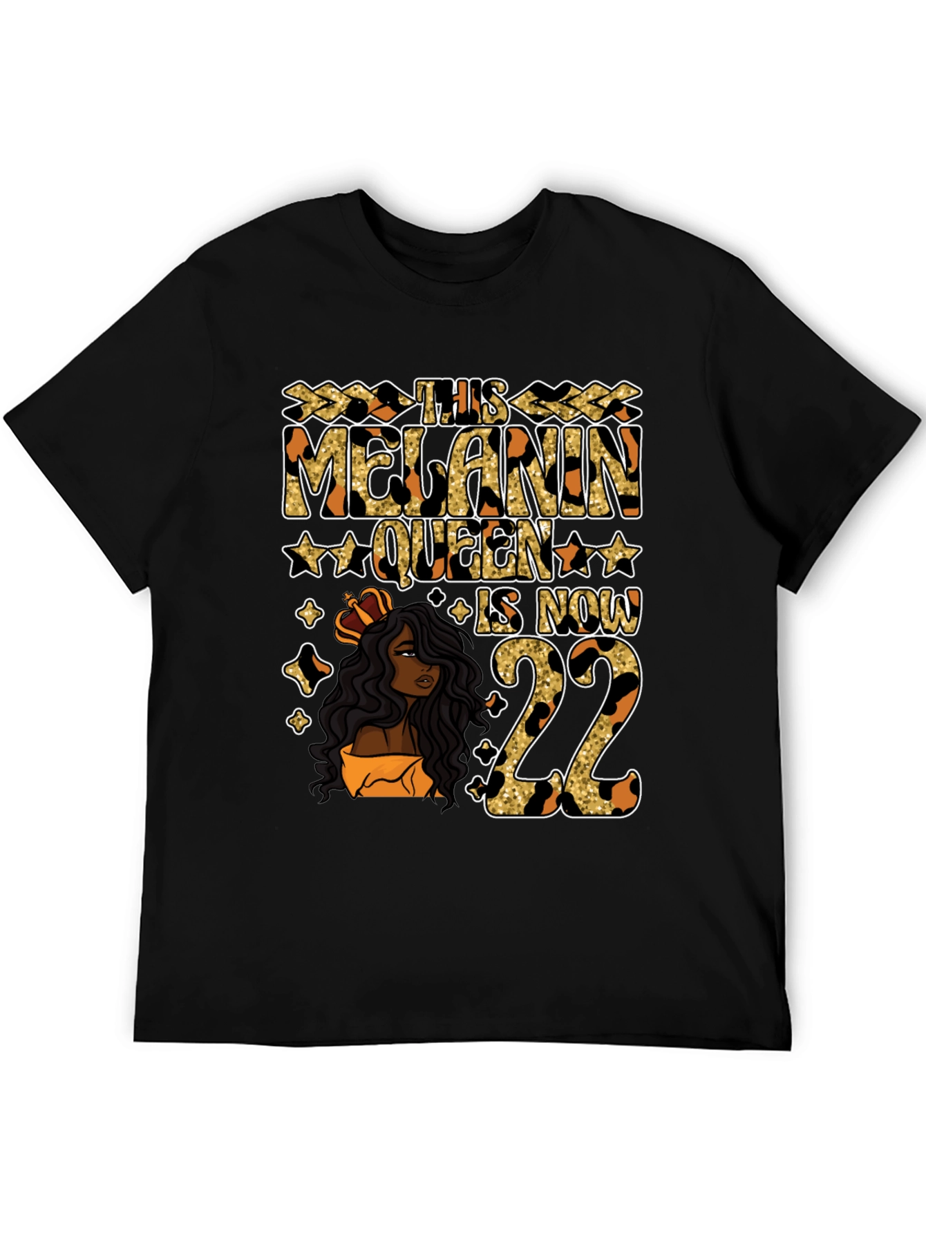 Melanin Queen 22nd Birthday Graphic Tee