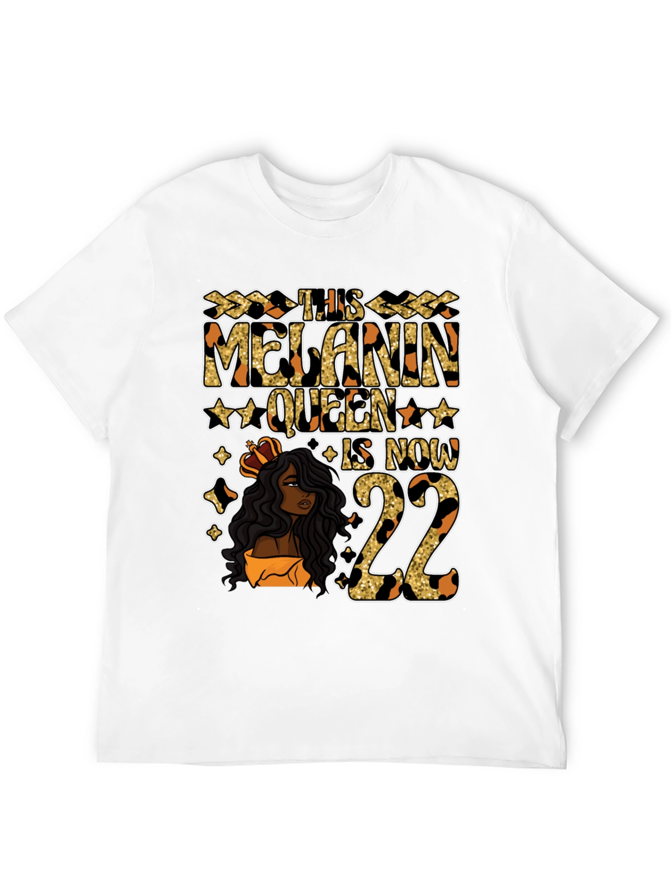 Melanin Queen 22nd Birthday Graphic Tee