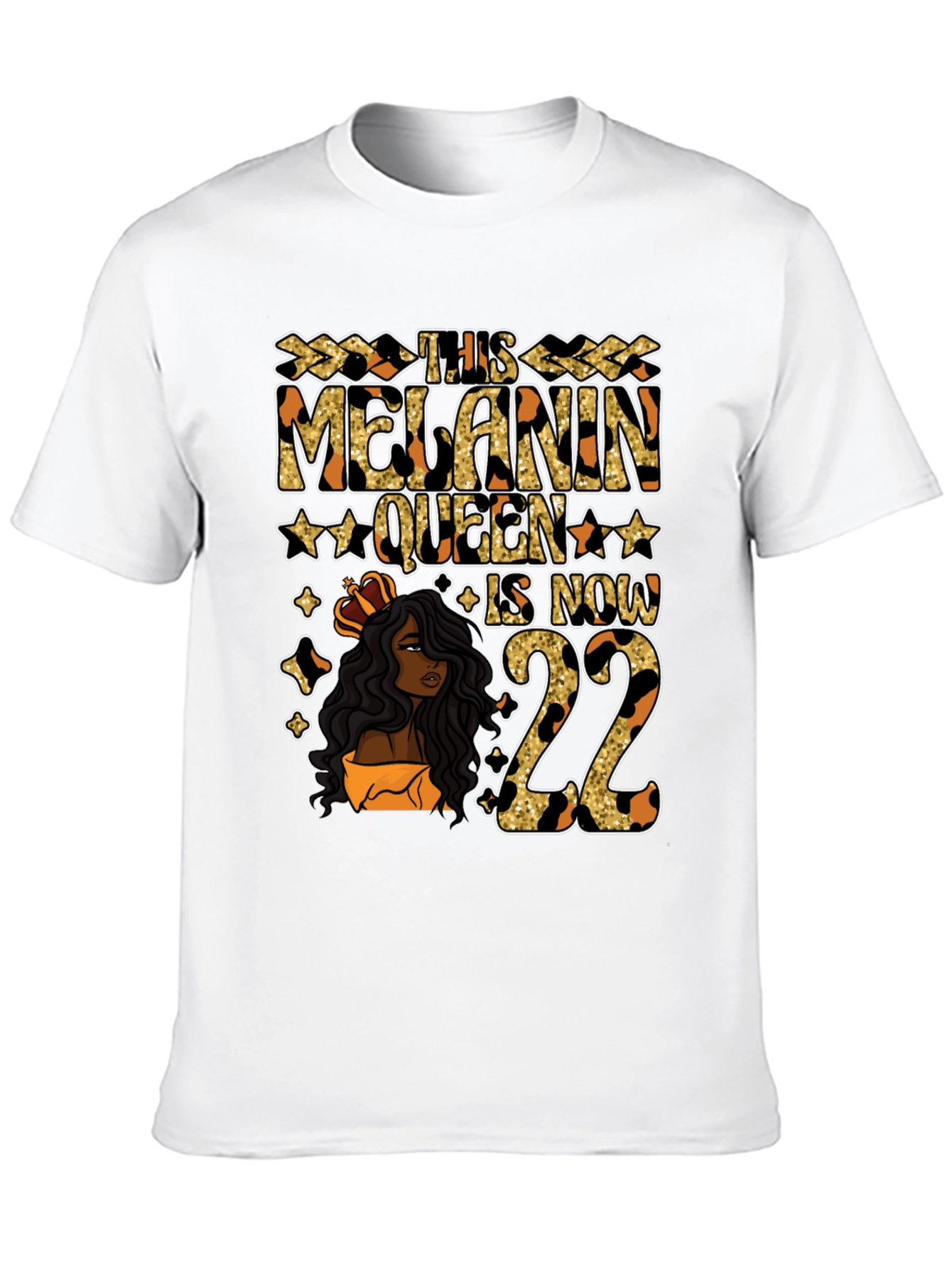 Melanin Queen 22nd Birthday Graphic Tee