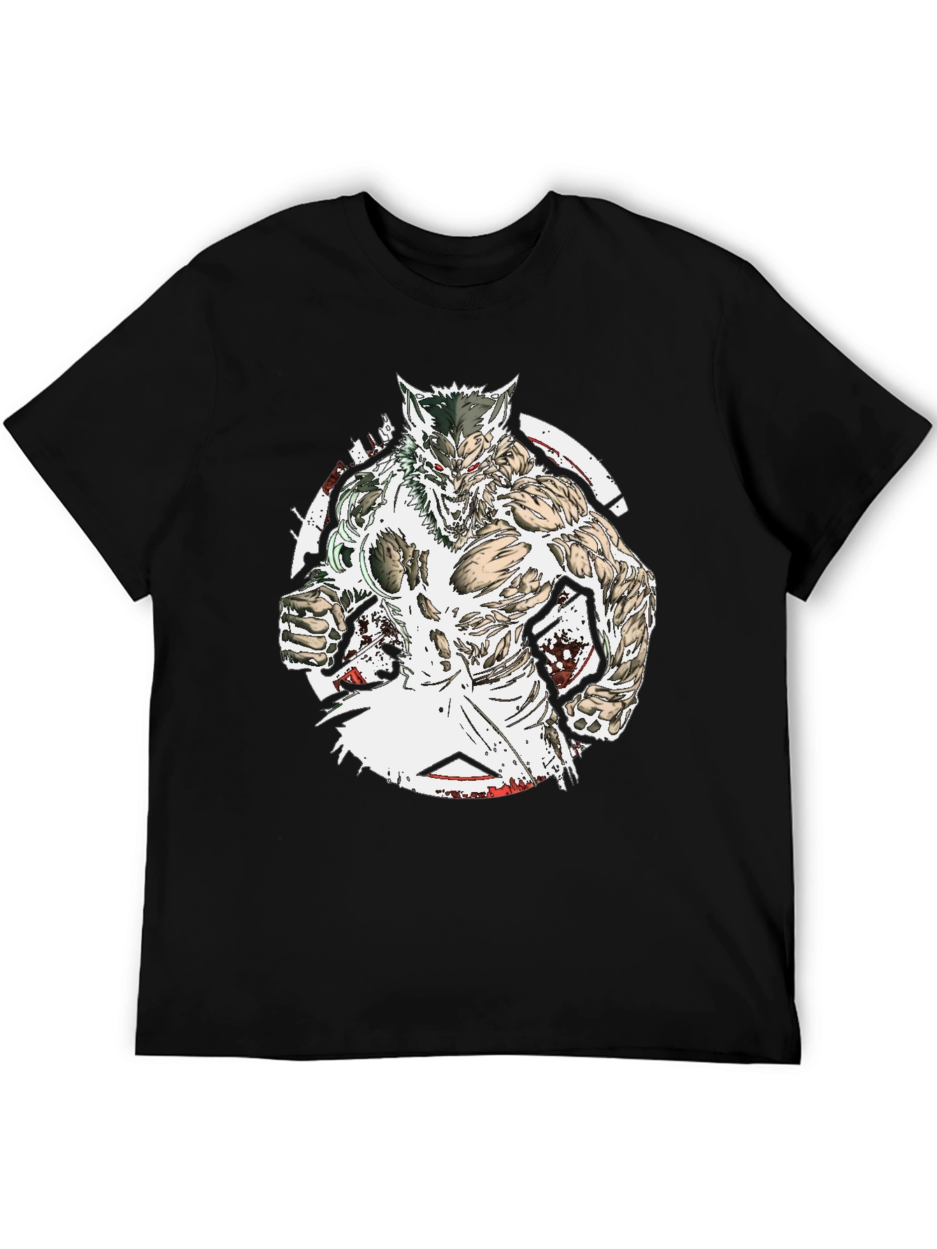 Werewolf Graphic Tee - Black Cotton T-Shirt