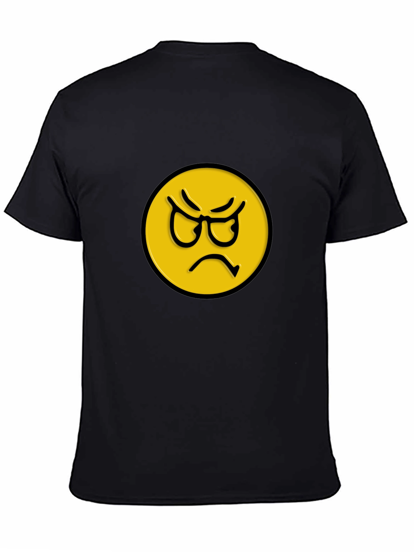 Angry Emoji Graphic Tee - Unisex Black T-Shirt