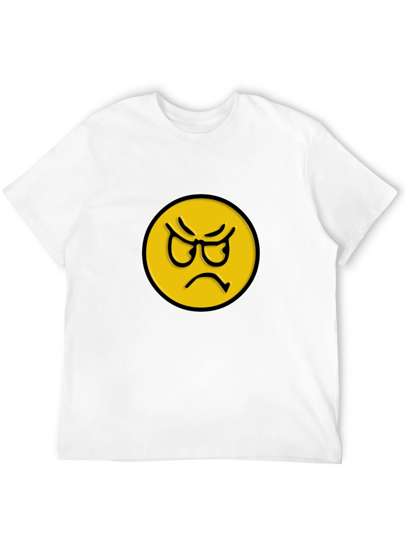 Angry Emoji Graphic Tee - Unisex Black T-Shirt