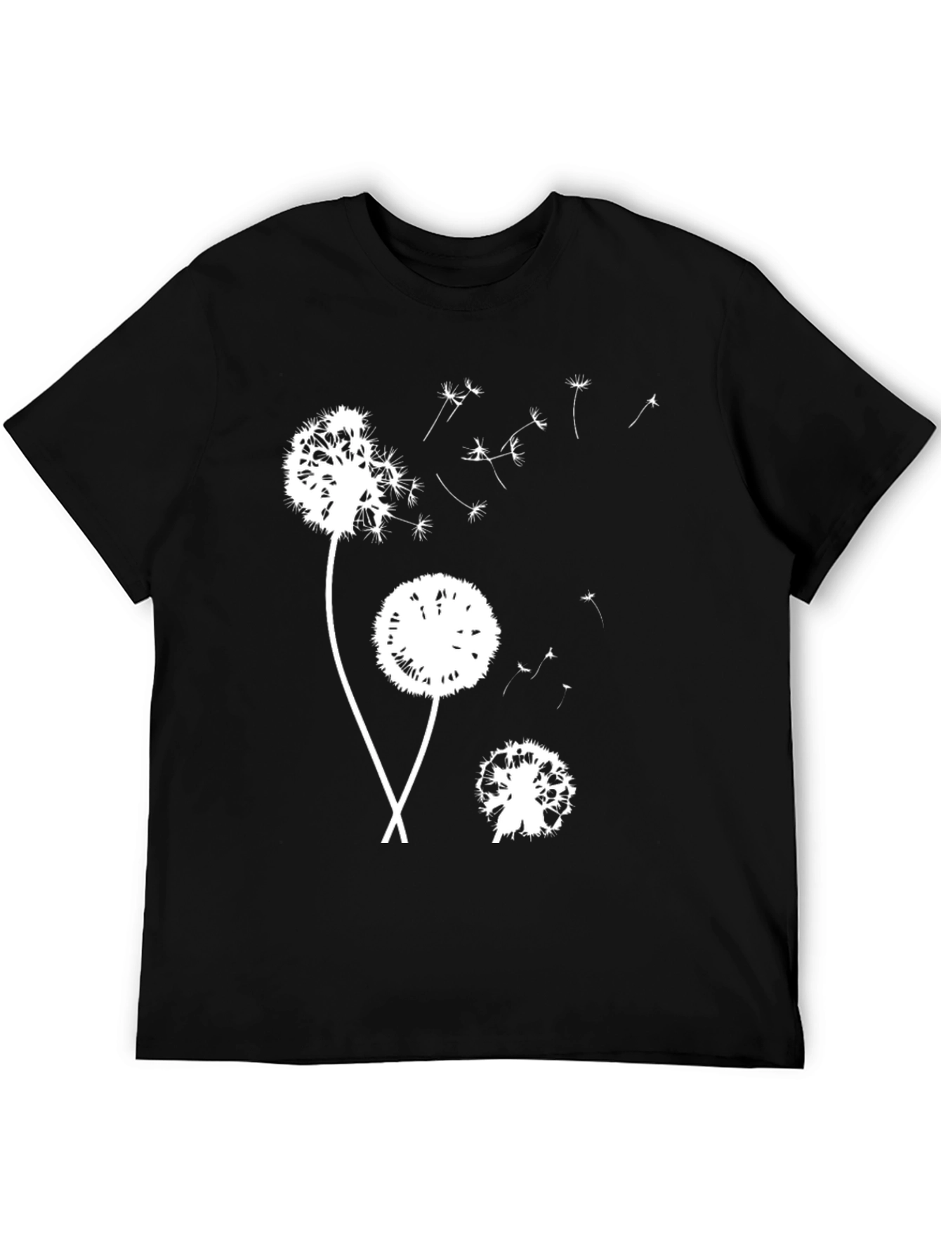 Dandelion Graphic Black T-Shirt