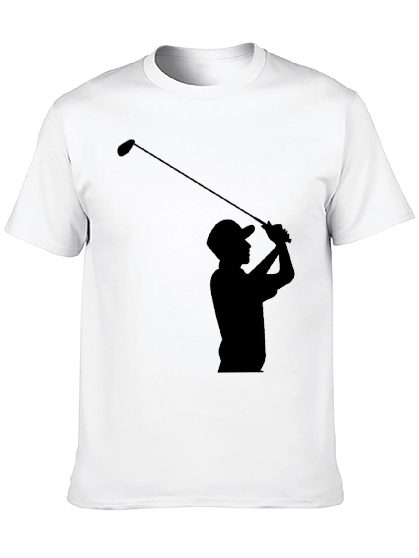 Golfer Silhouette T-Shirt - Black Tee
