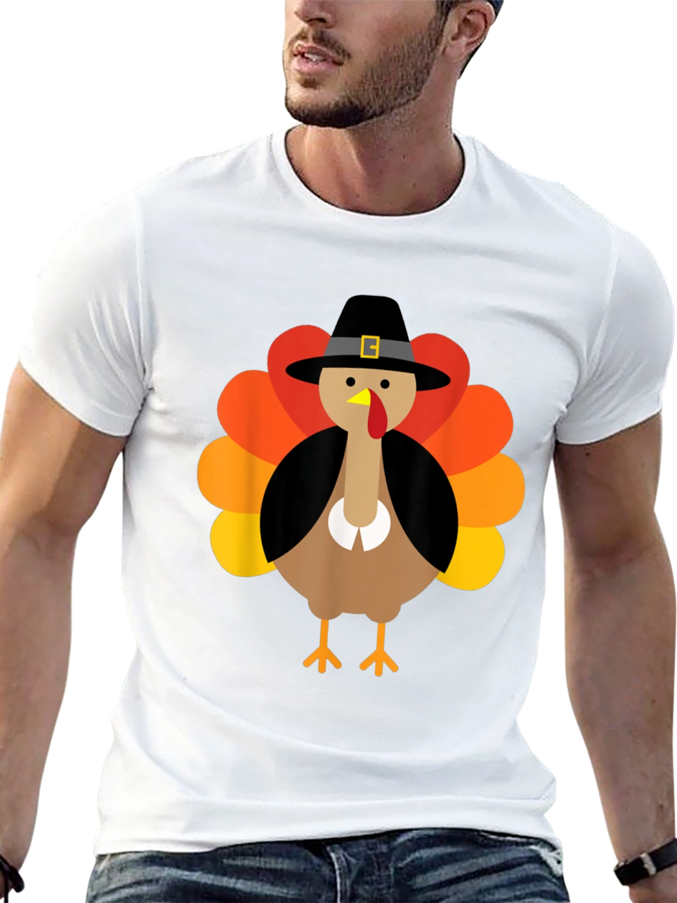 Festive Thanksgiving Turkey Pilgrim T-Shirt