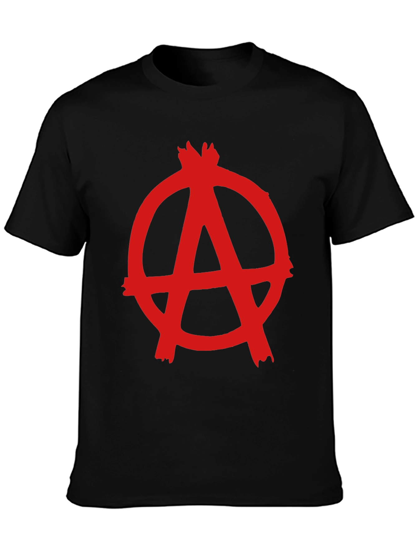 Anarchy Symbol Graphic Tee - Black Cotton Comfort