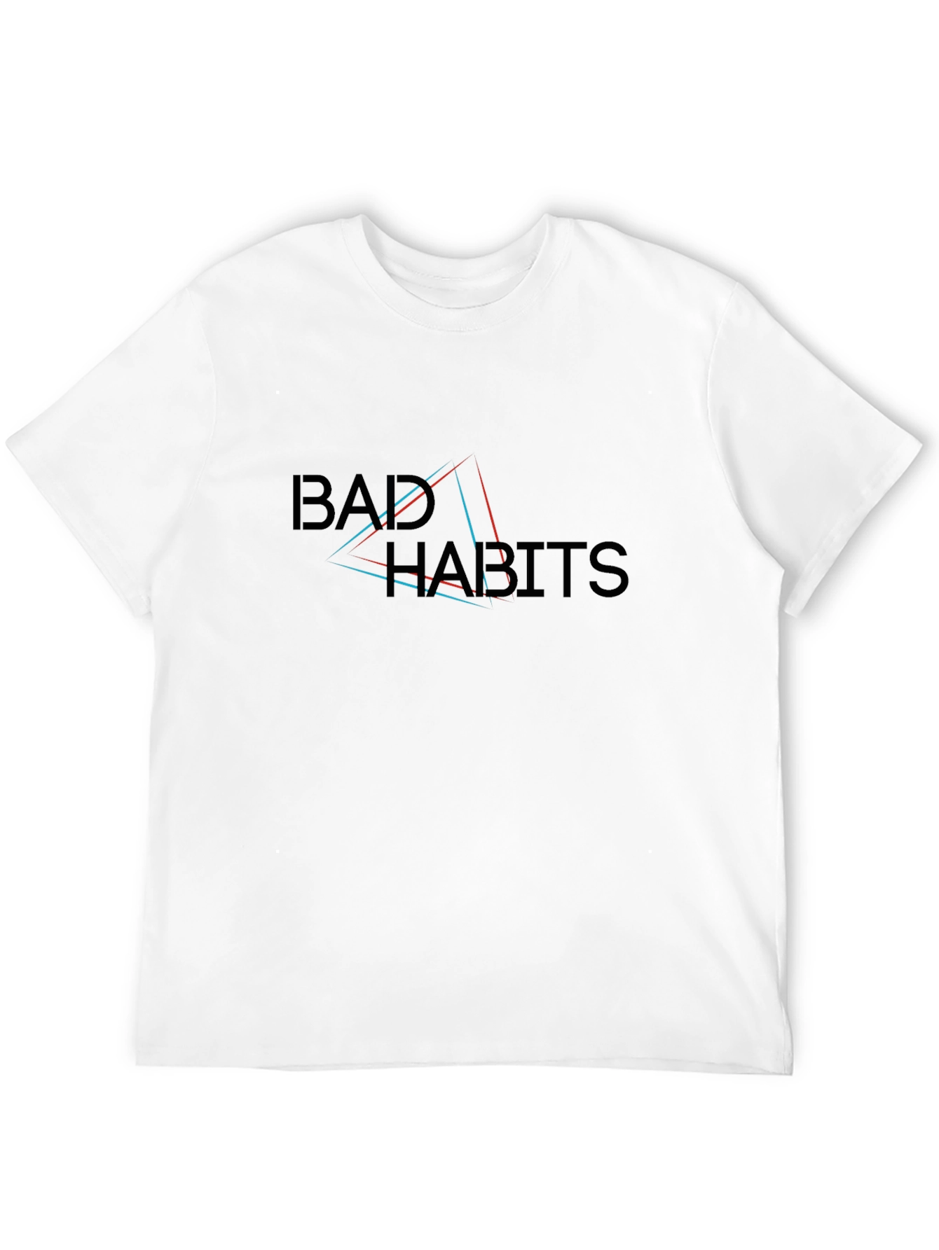 Bad Habits Graphic Print Black T-Shirt