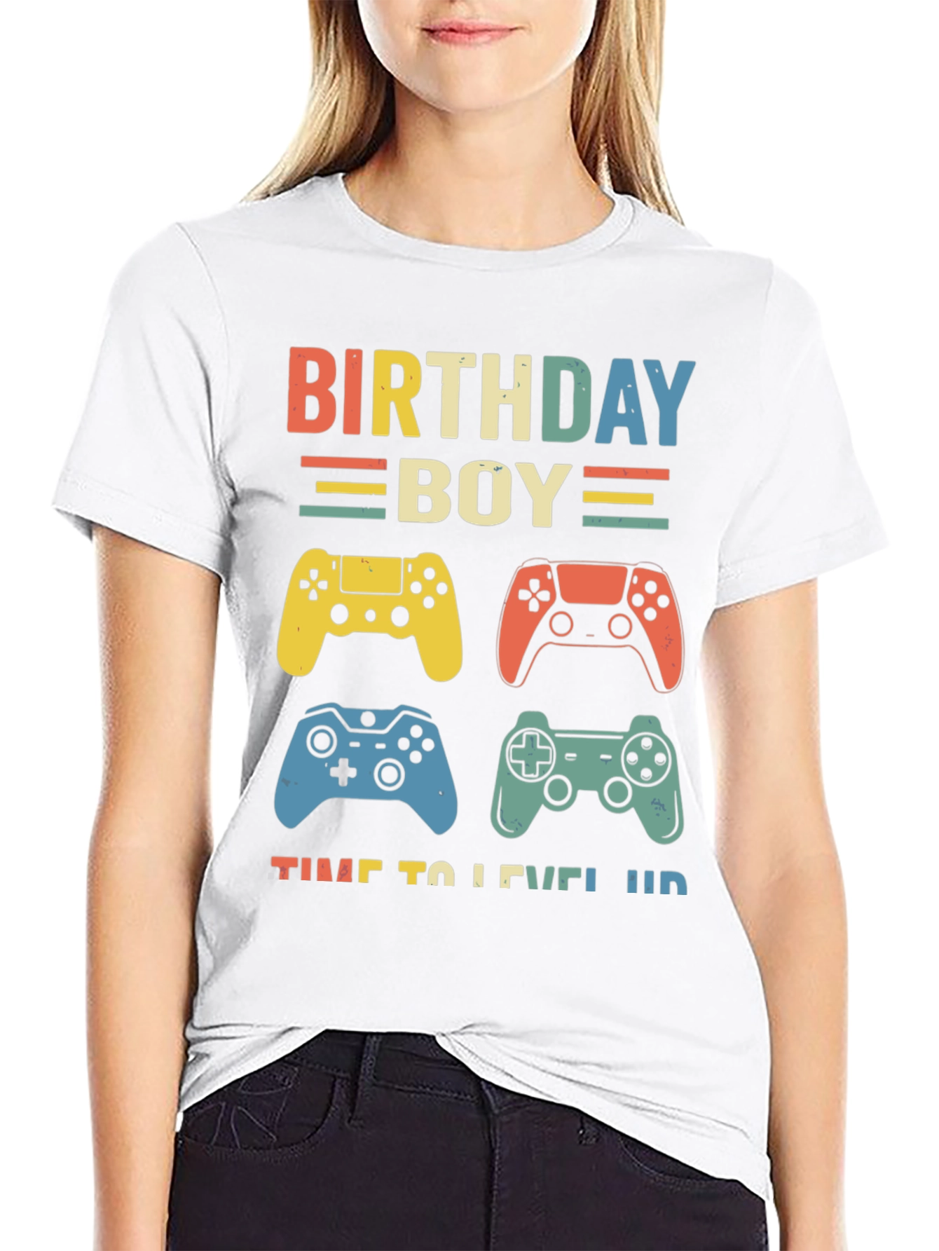 Birthday Boy Gamer T-Shirt - Level Up!