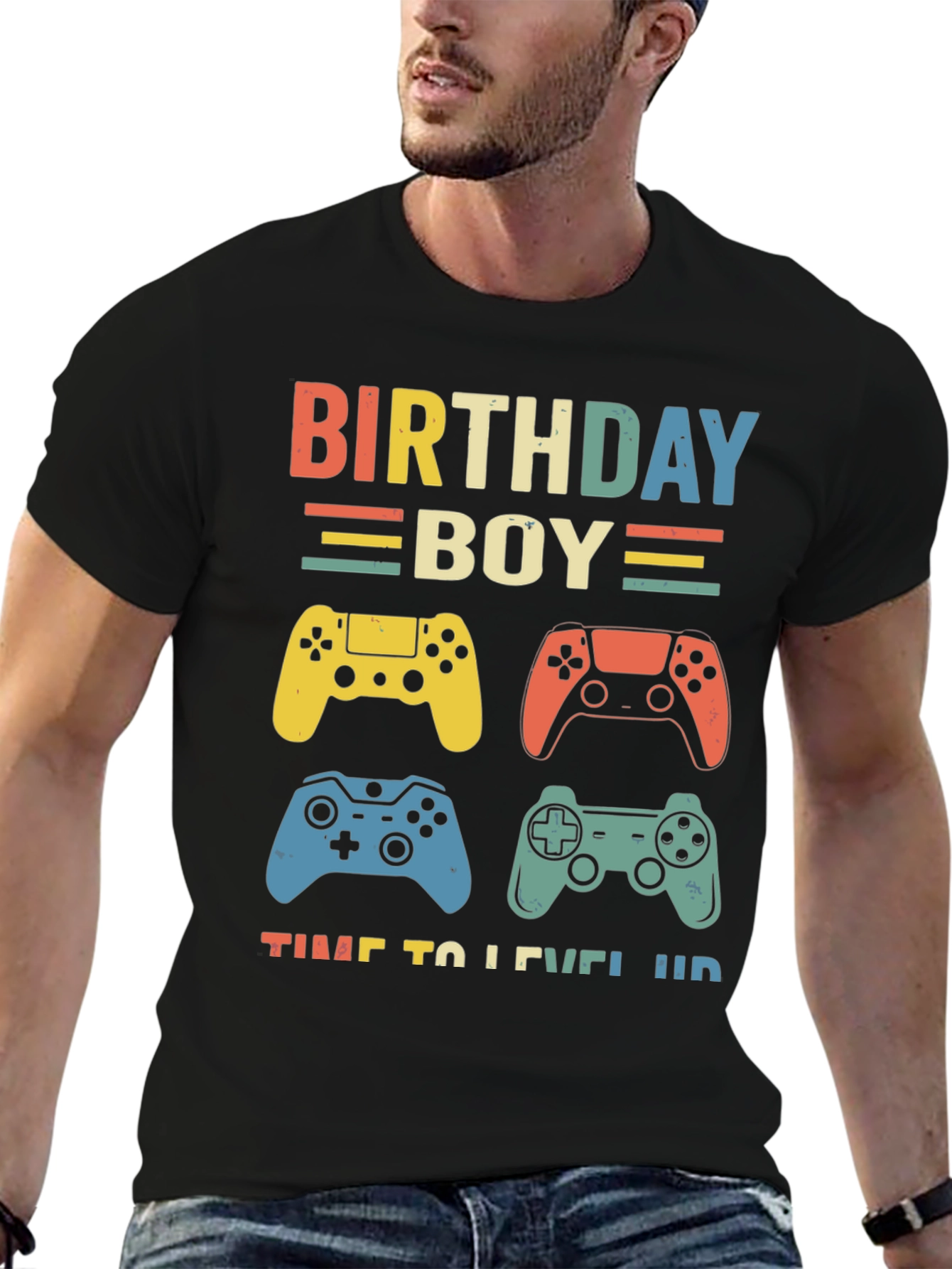 Birthday Boy Gamer T-Shirt - Level Up!