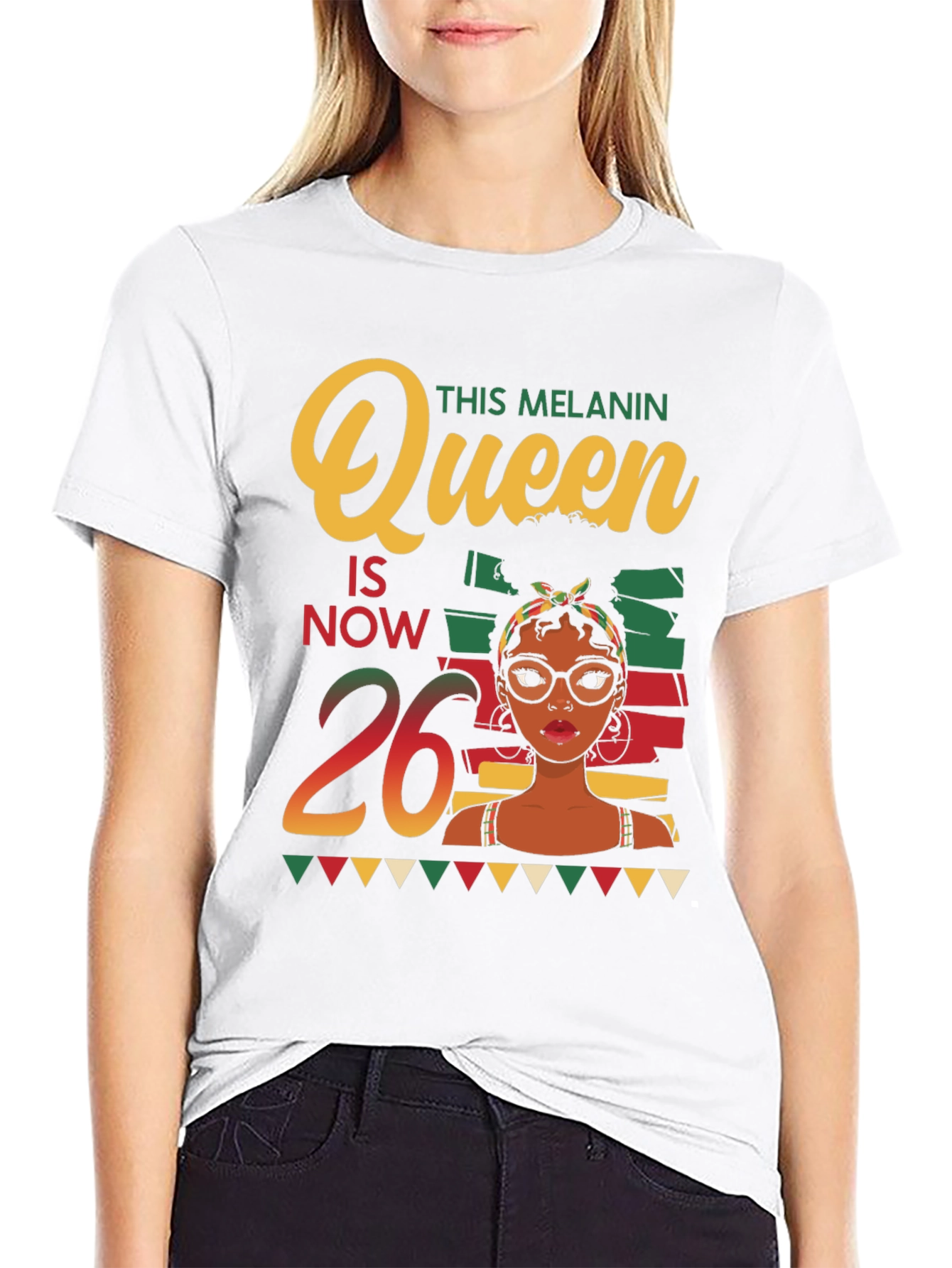 Melanin Queen 26th Birthday T-Shirt