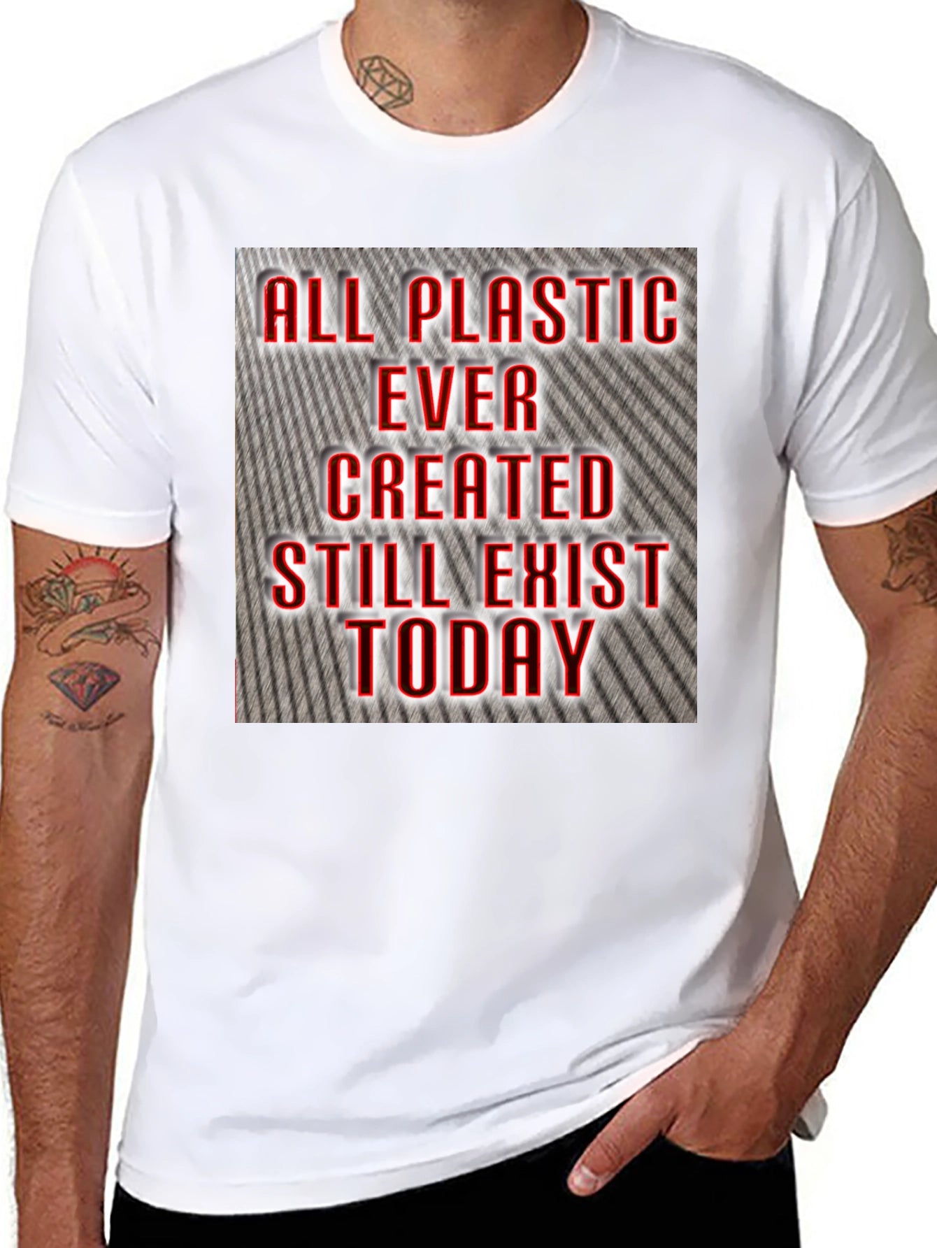All Plastic Exists Today Graphic Tee - Black