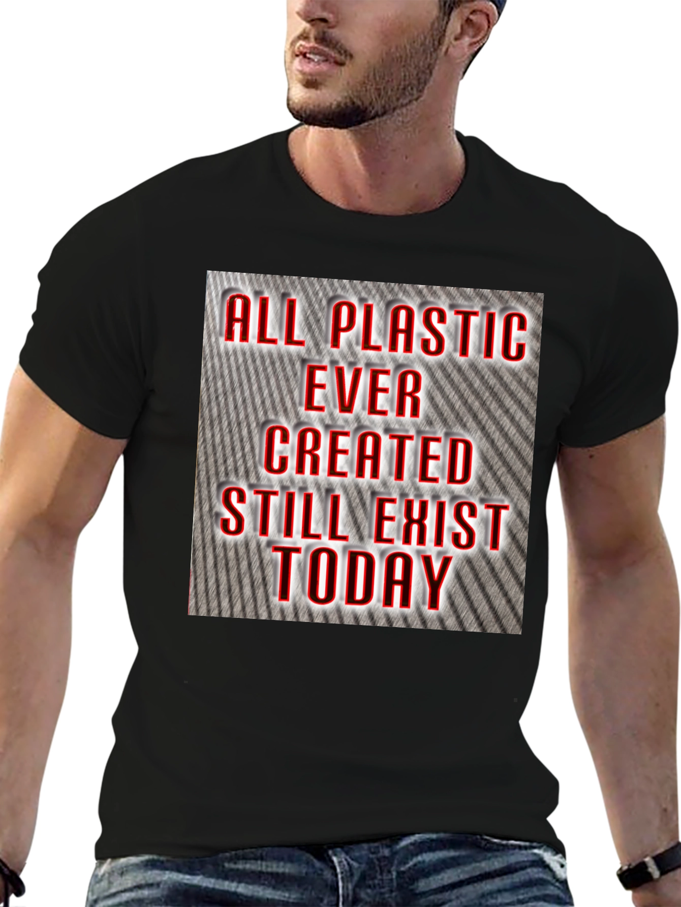 All Plastic Exists Today Graphic Tee - Black
