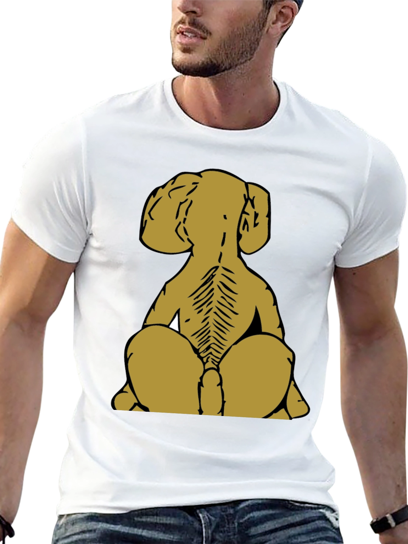 Dog Skeleton T-Shirt - Unique Back Design