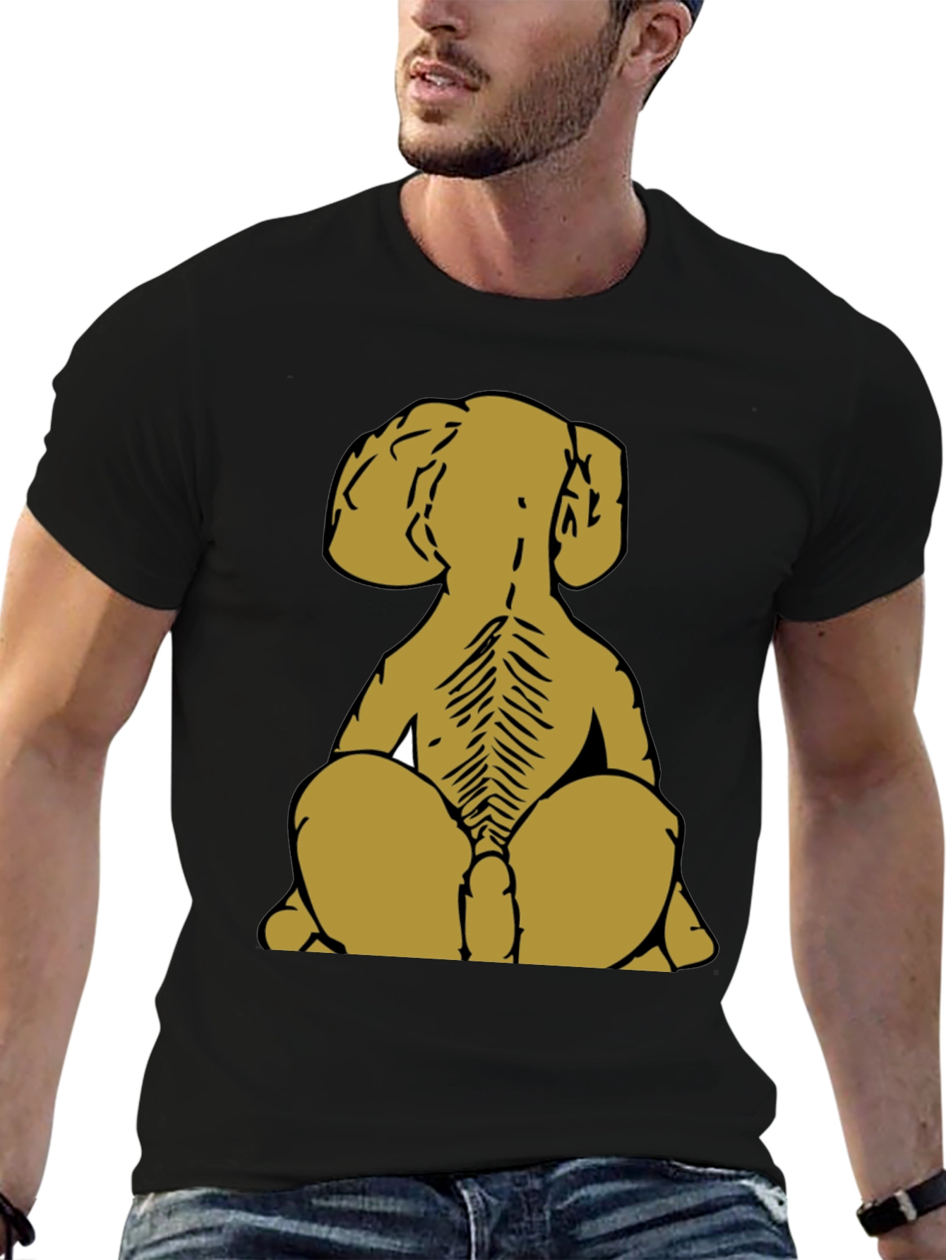 Dog Skeleton T-Shirt - Unique Back Design