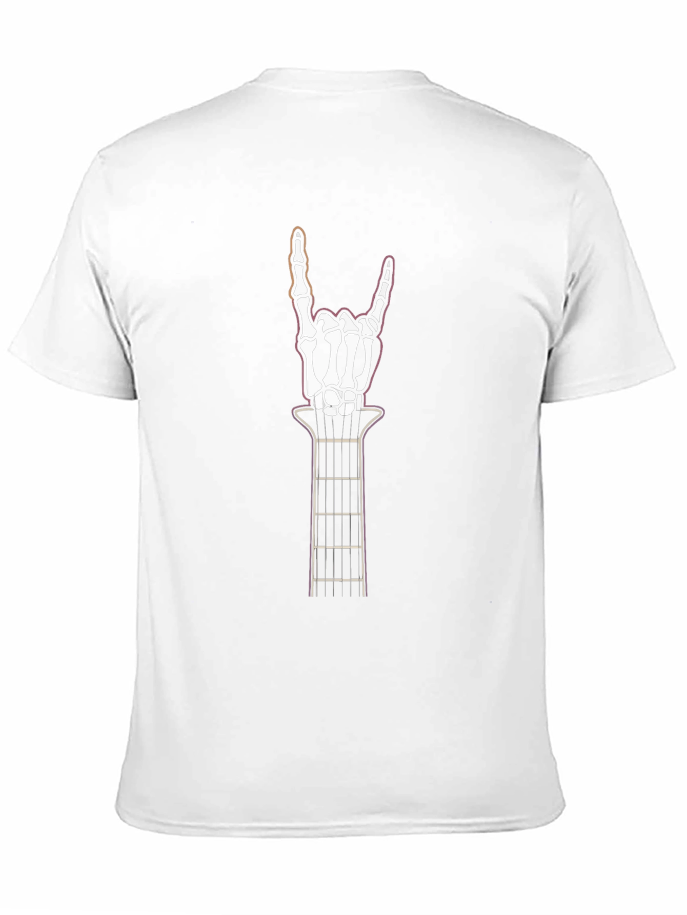 Rock On Skeleton Hand Guitar T-Shirt