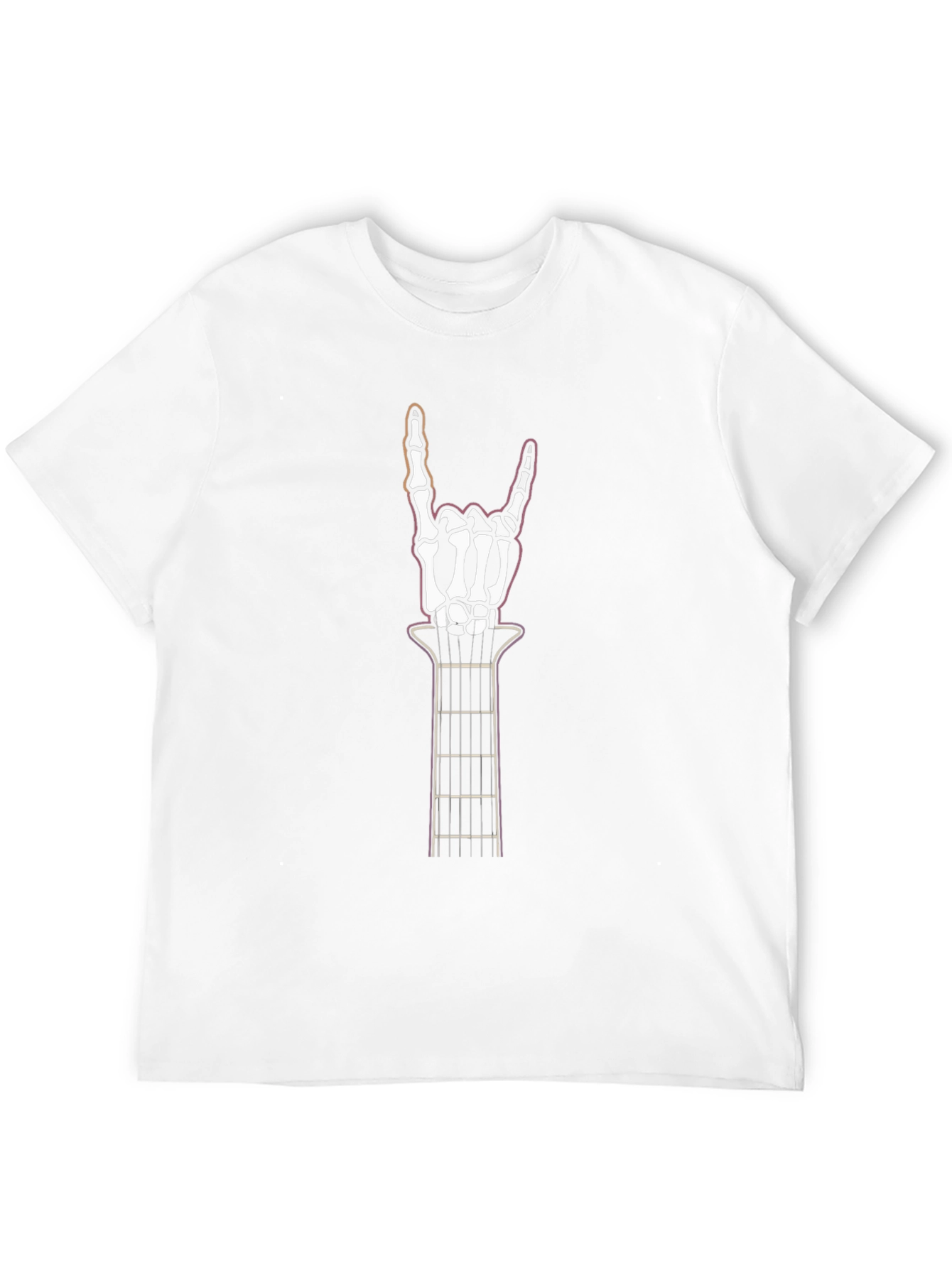 Rock On Skeleton Hand Guitar T-Shirt