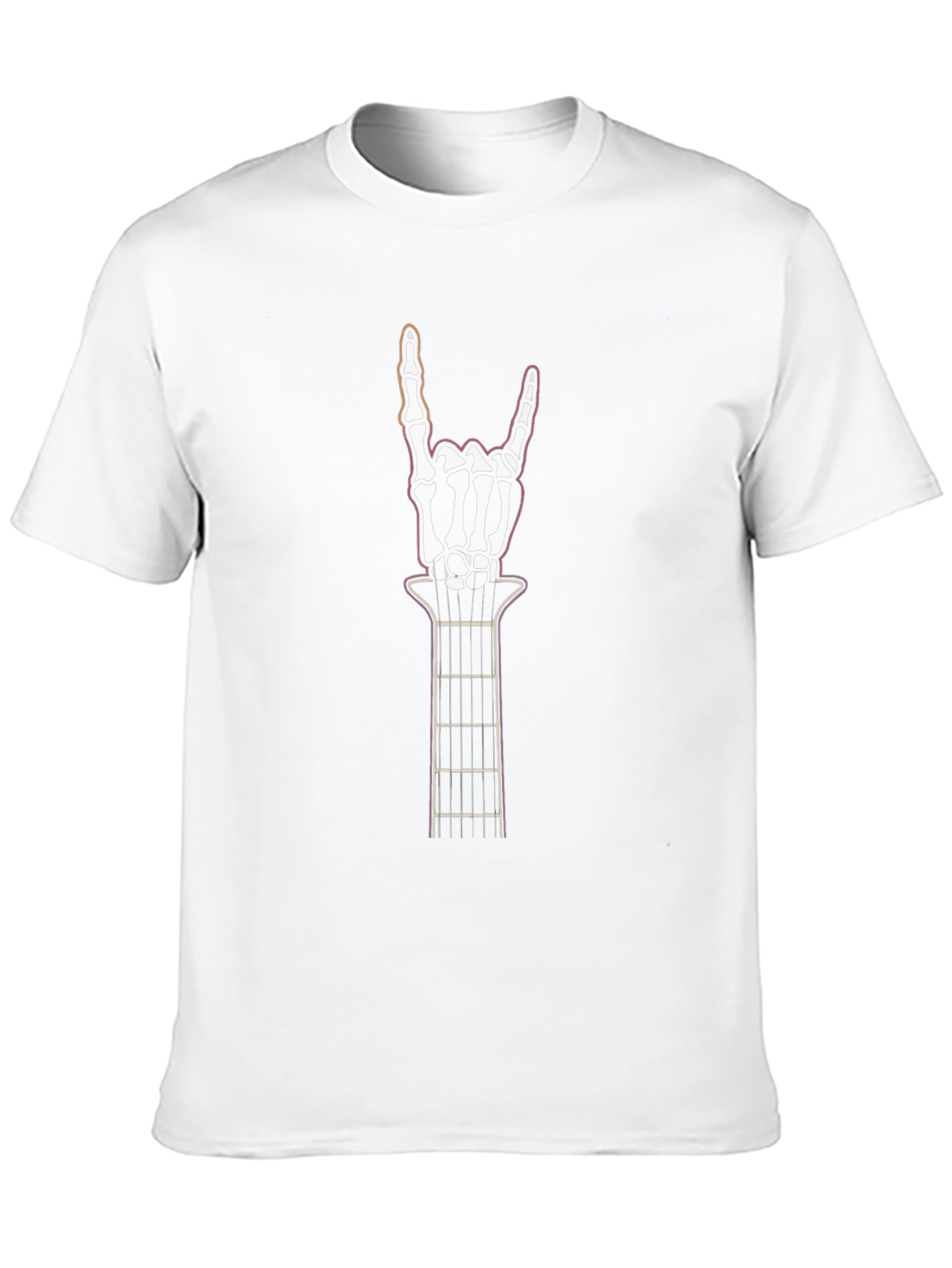 Rock On Skeleton Hand Guitar T-Shirt