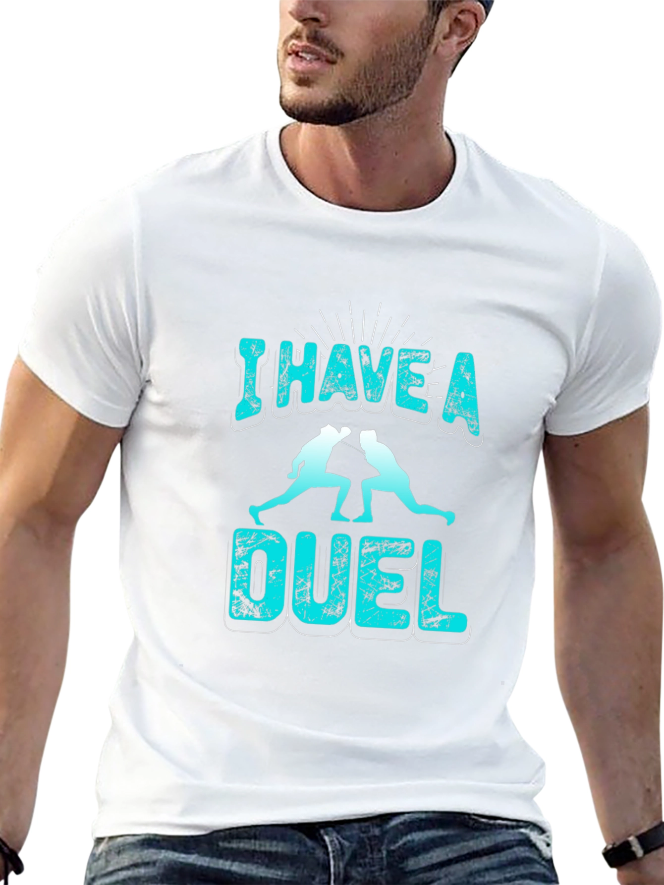 I Have a Duel Graphic T-Shirt - Black