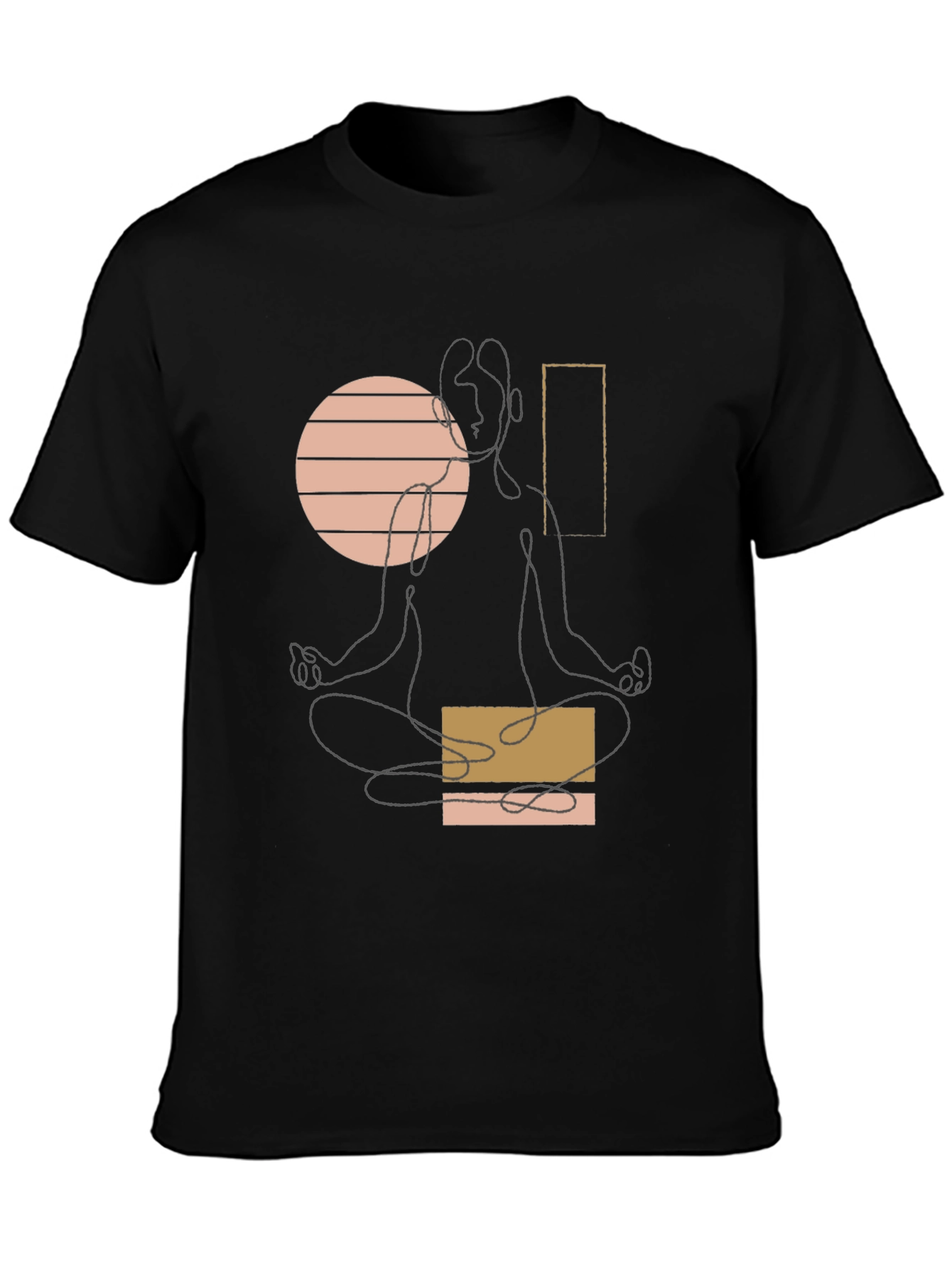 Minimalist Yoga T-Shirt - Black Graphic Tee