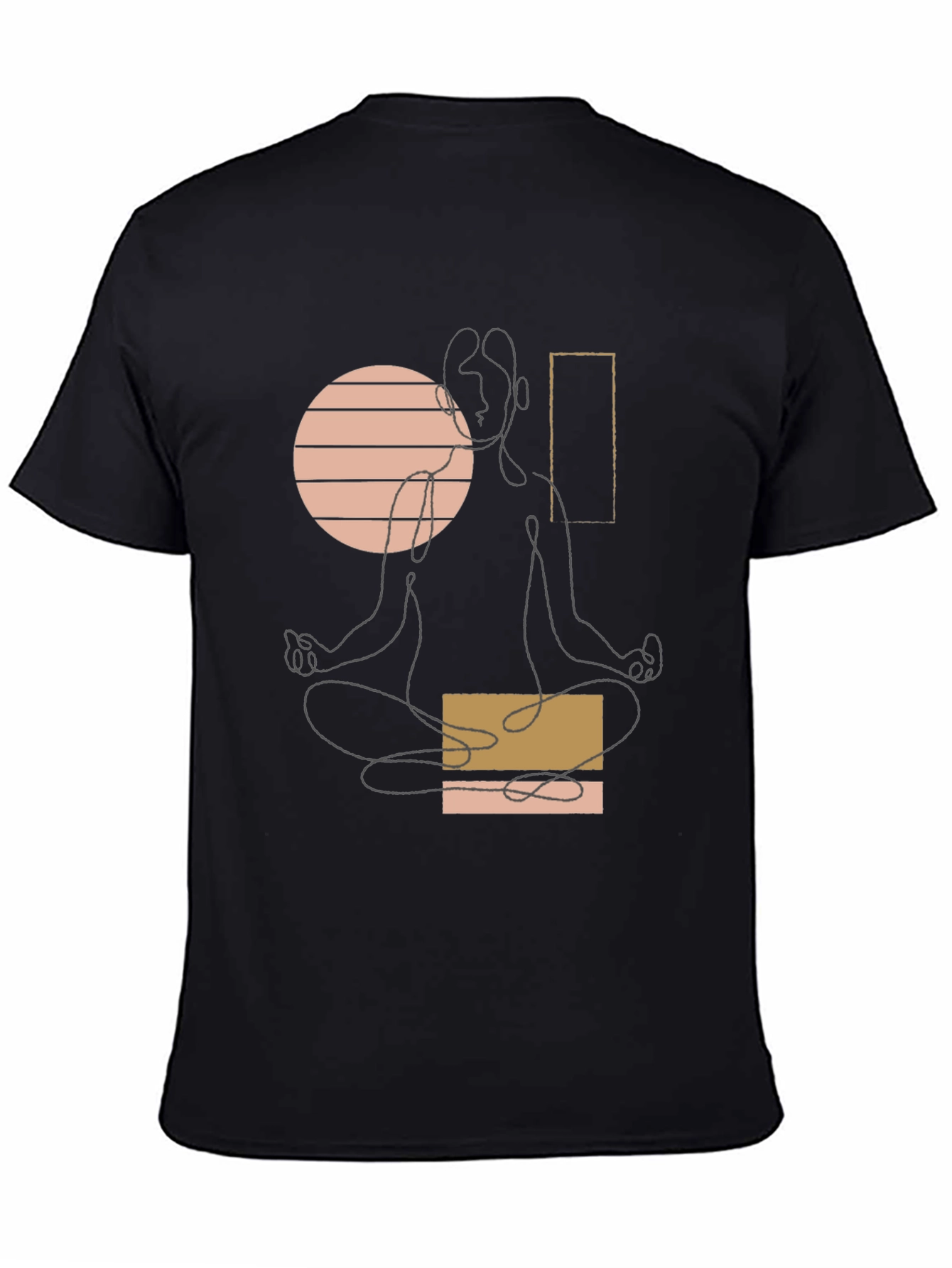 Minimalist Yoga T-Shirt - Black Graphic Tee