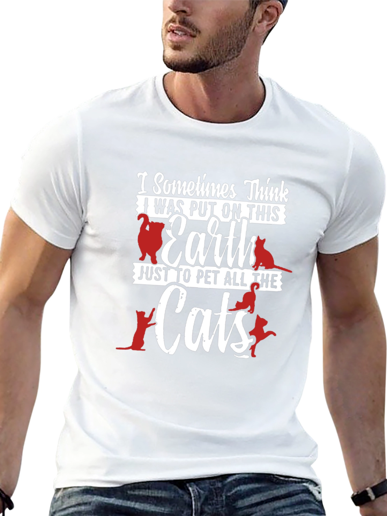 Cat Lover Graphic T-Shirt - Pet All the Cats