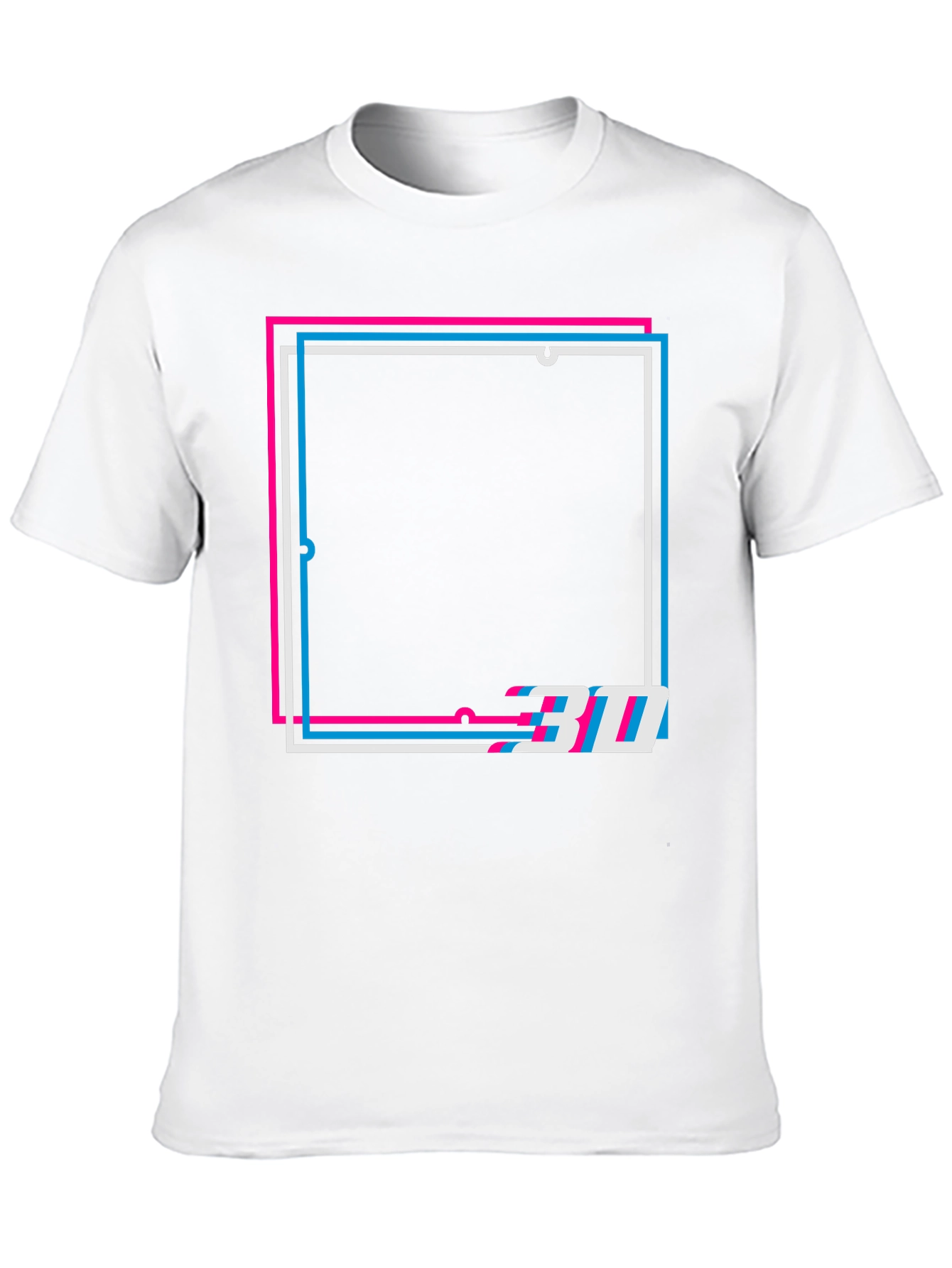 Geometric 3D Effect Graphic Tee