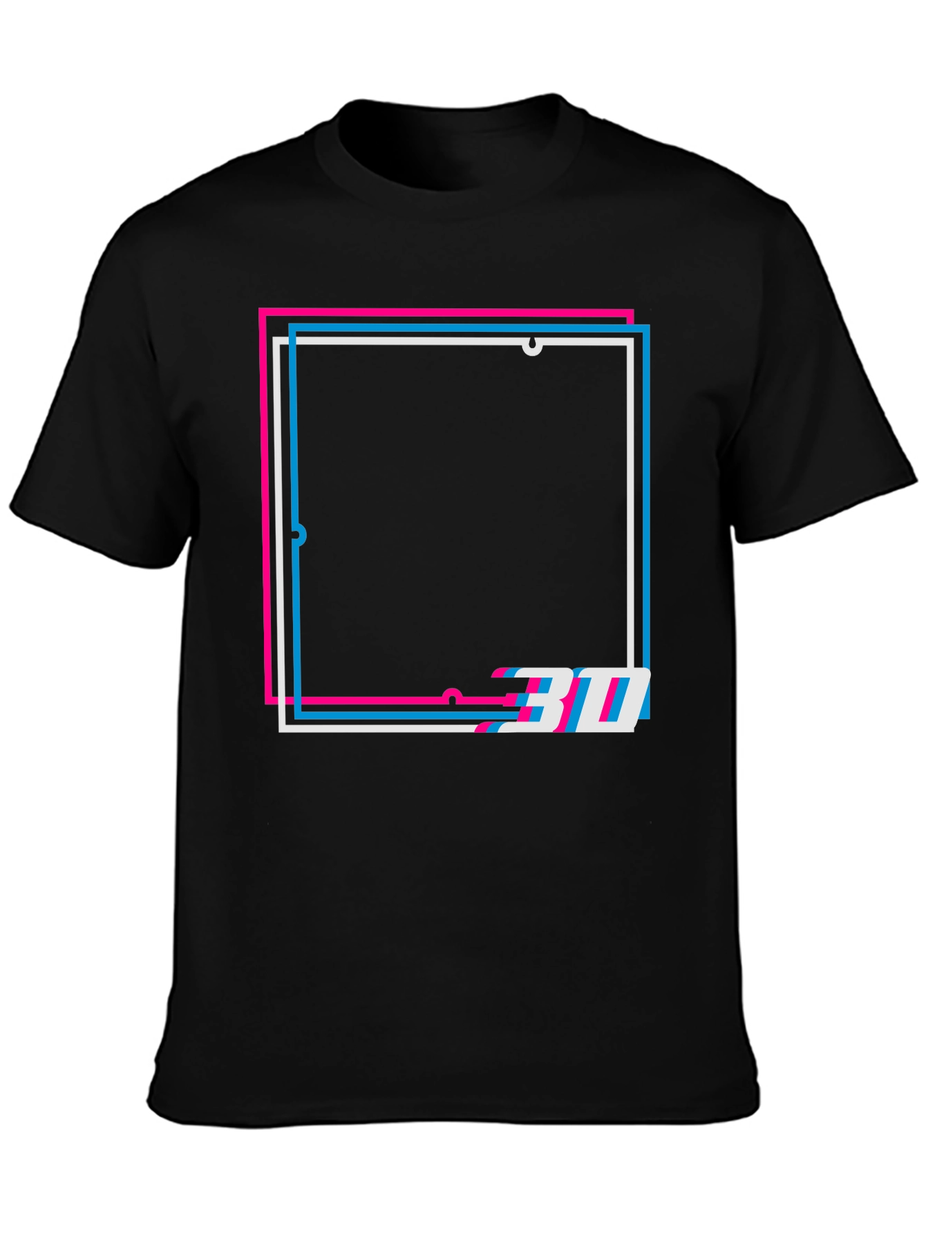 Geometric 3D Effect Graphic Tee