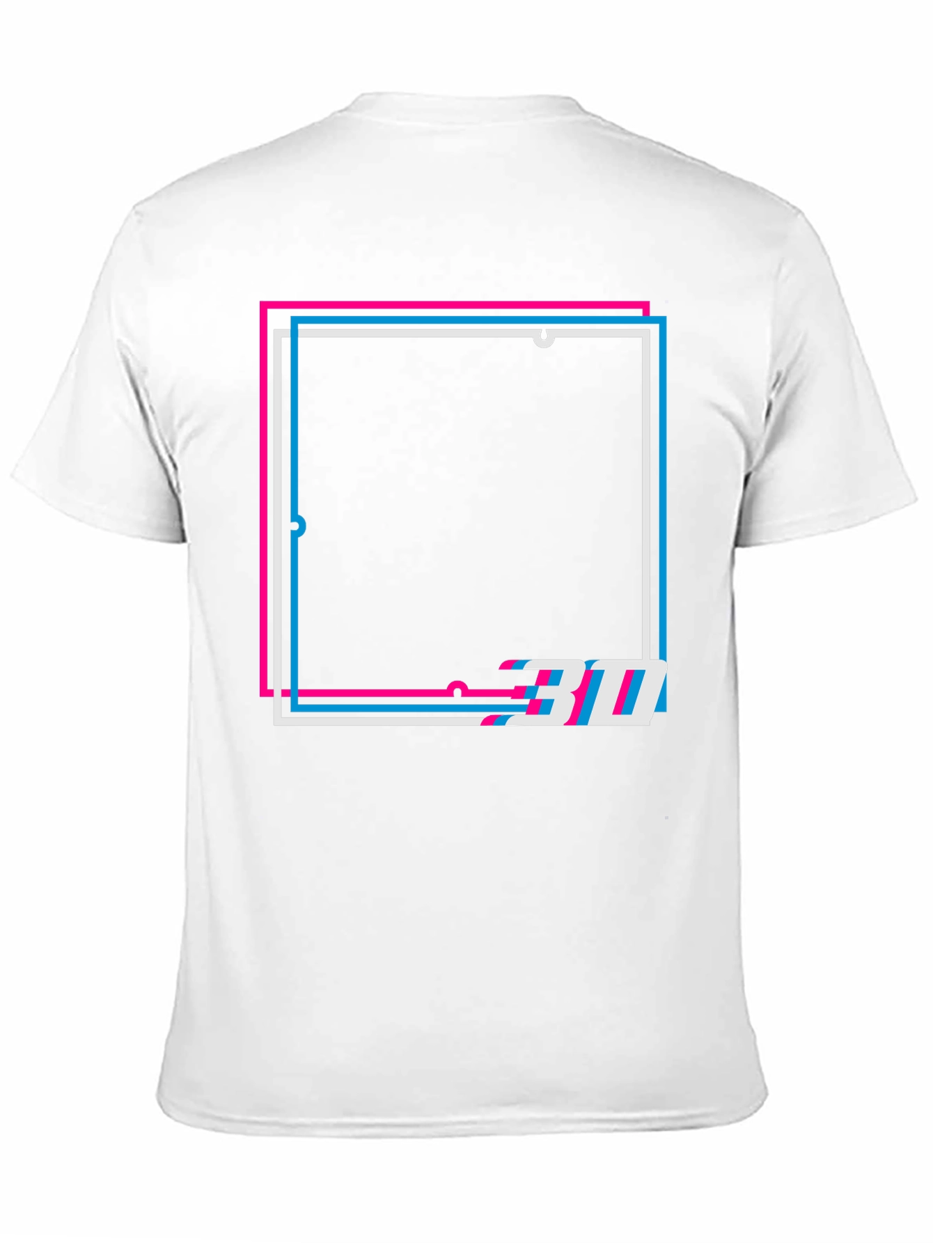 Geometric 3D Effect Graphic Tee
