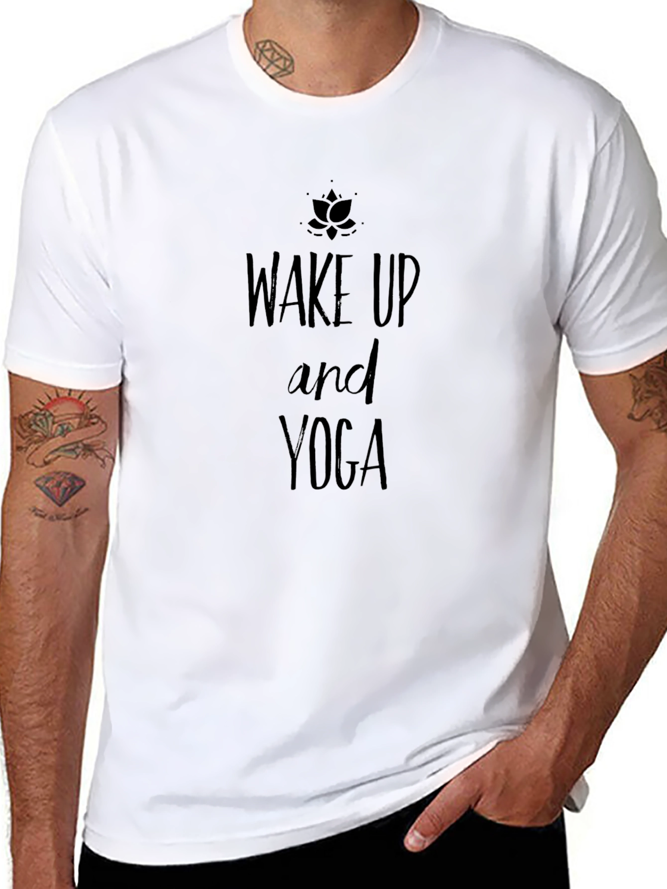 Wake Up and Yoga T-Shirt - Soft Cotton Tee