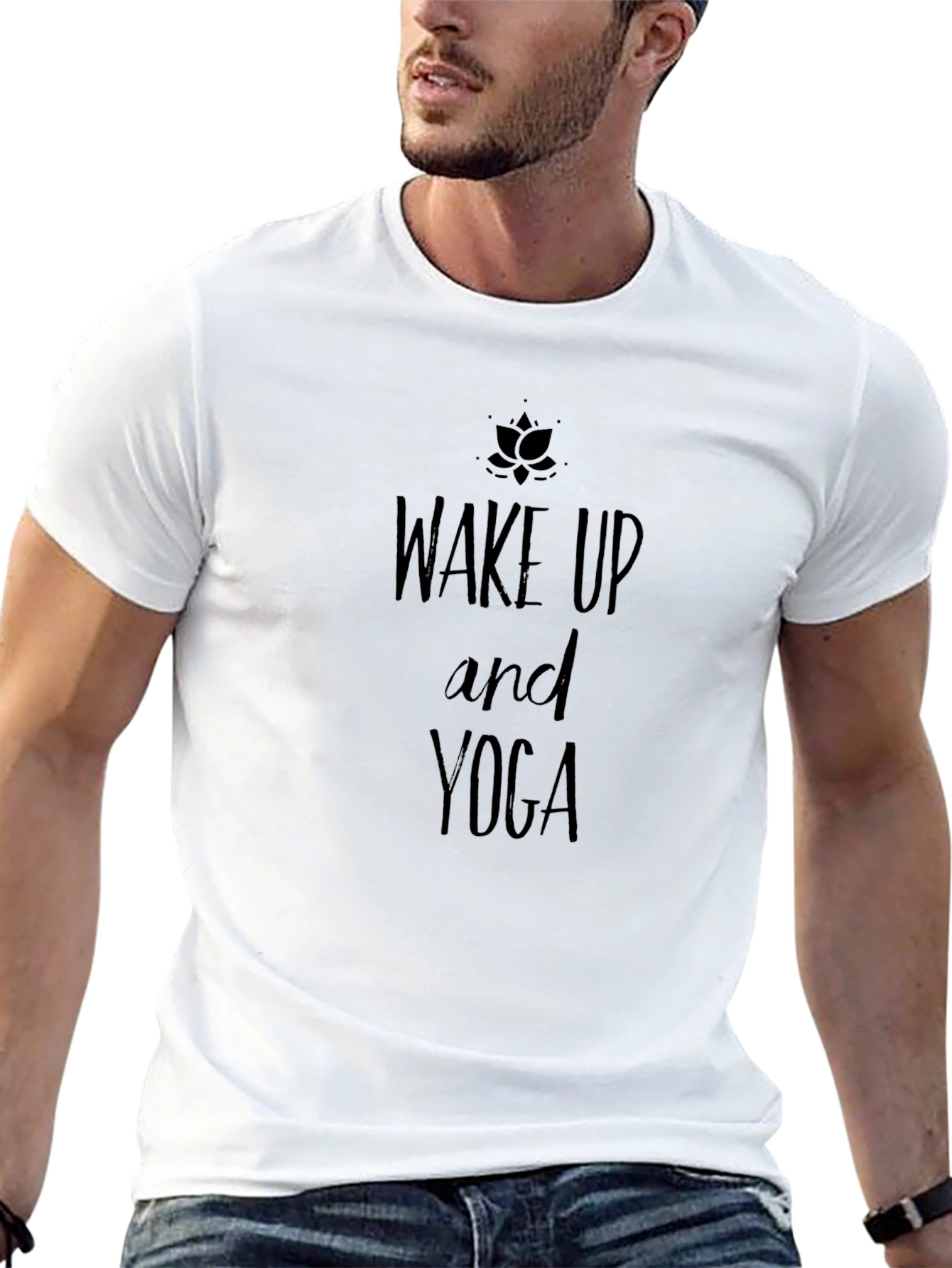 Wake Up and Yoga T-Shirt - Soft Cotton Tee