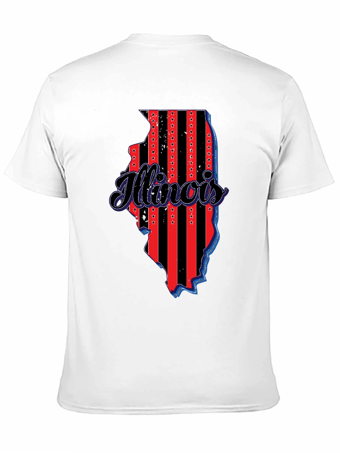 Illinois State Pride T-Shirt - Patriotic Design