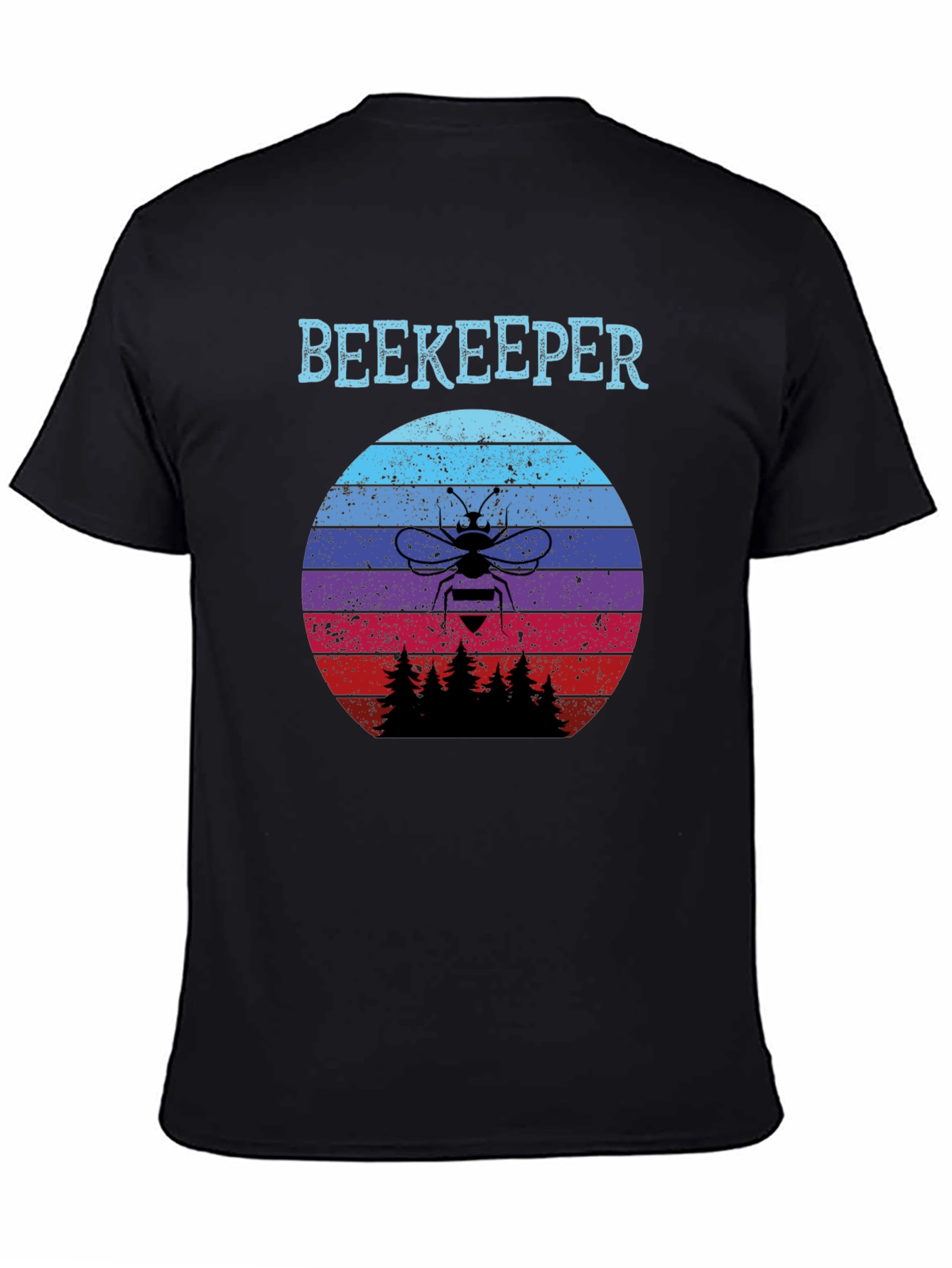 Beekeeper Sunset T-Shirt - Retro Bee Keeper Tee