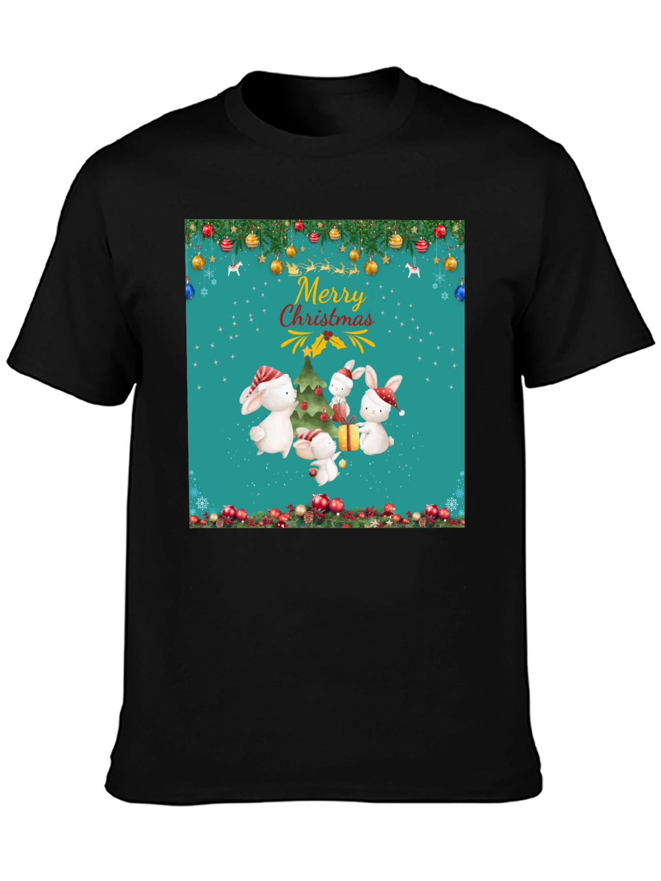 Merry Christmas Rabbit Tee