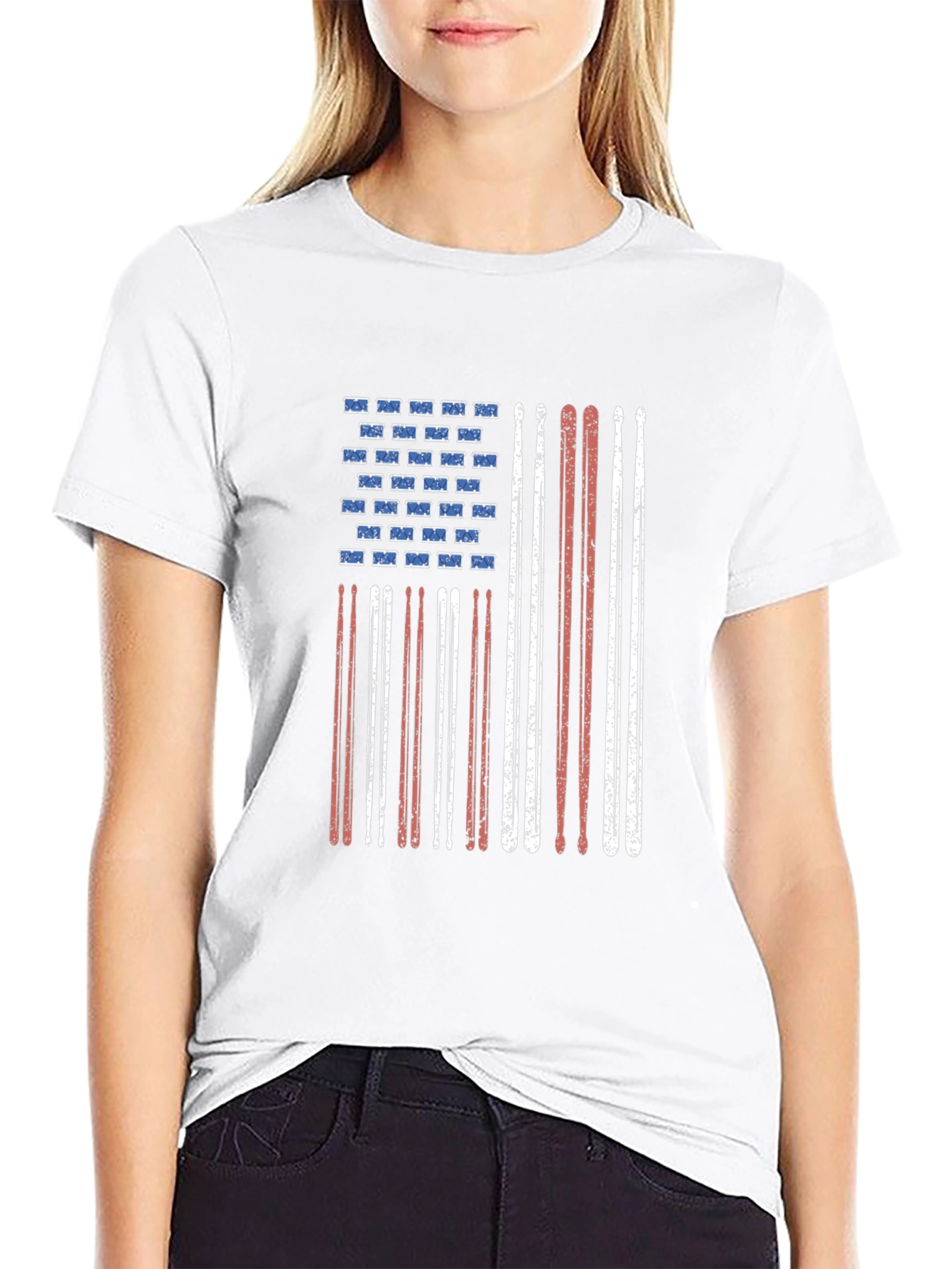 Drummer American Flag T-Shirt