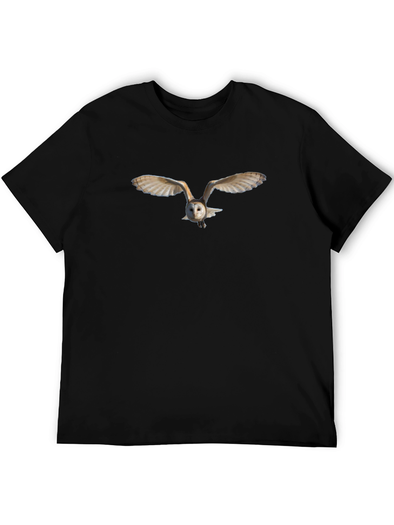 Owl Graphic Black T-Shirt - Nature Lover Tee