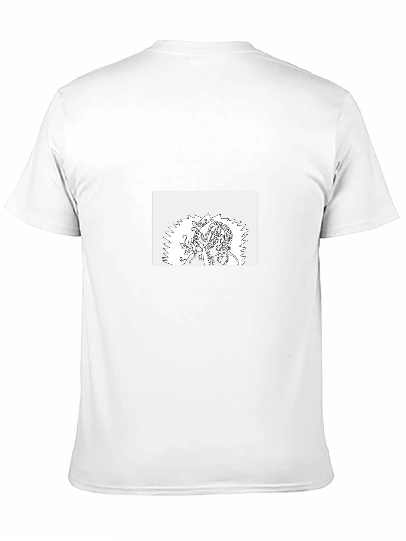 Black Tee with Unique Graphic Print