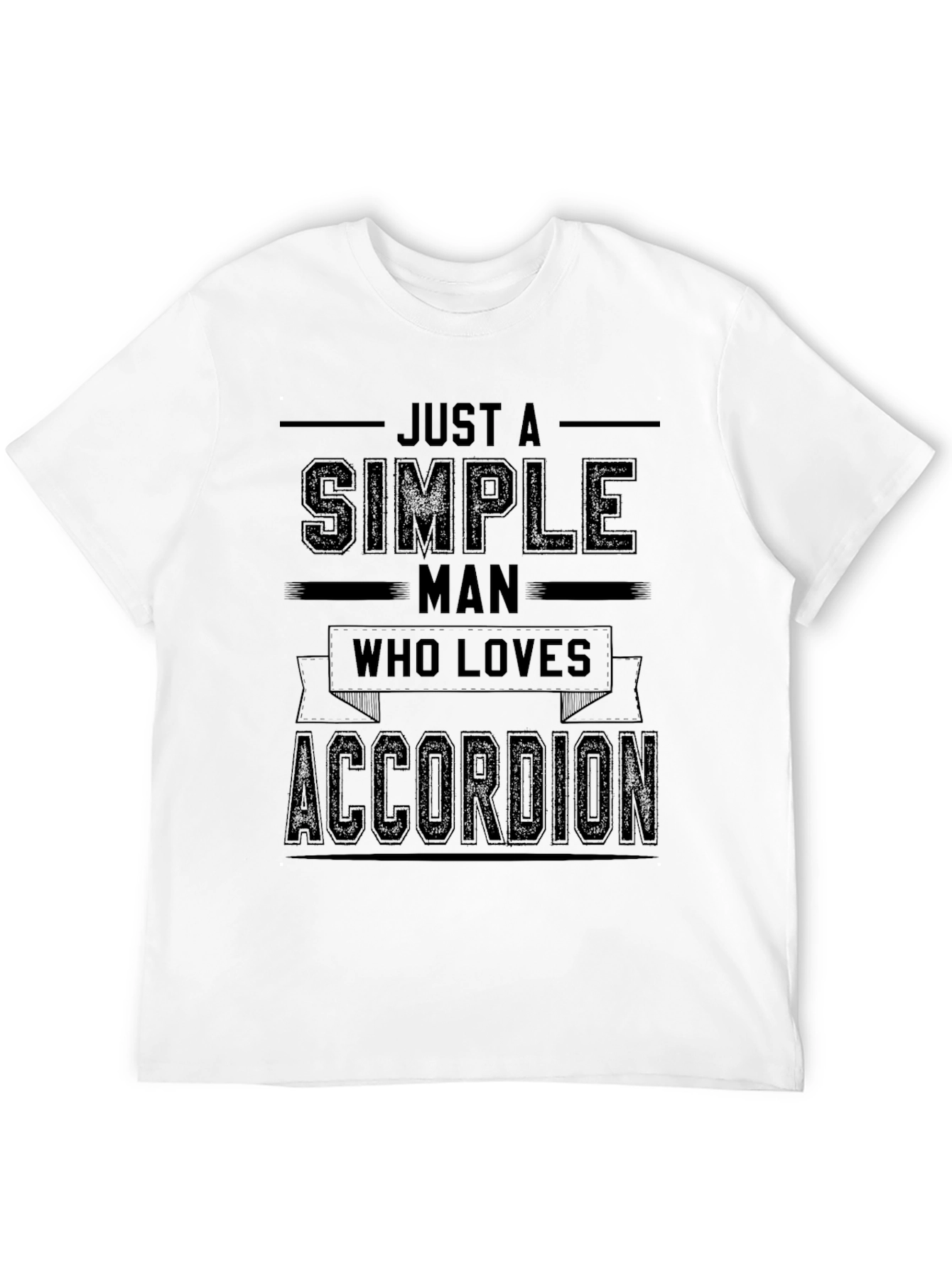 Simple Man Accordion T-Shirt - Black