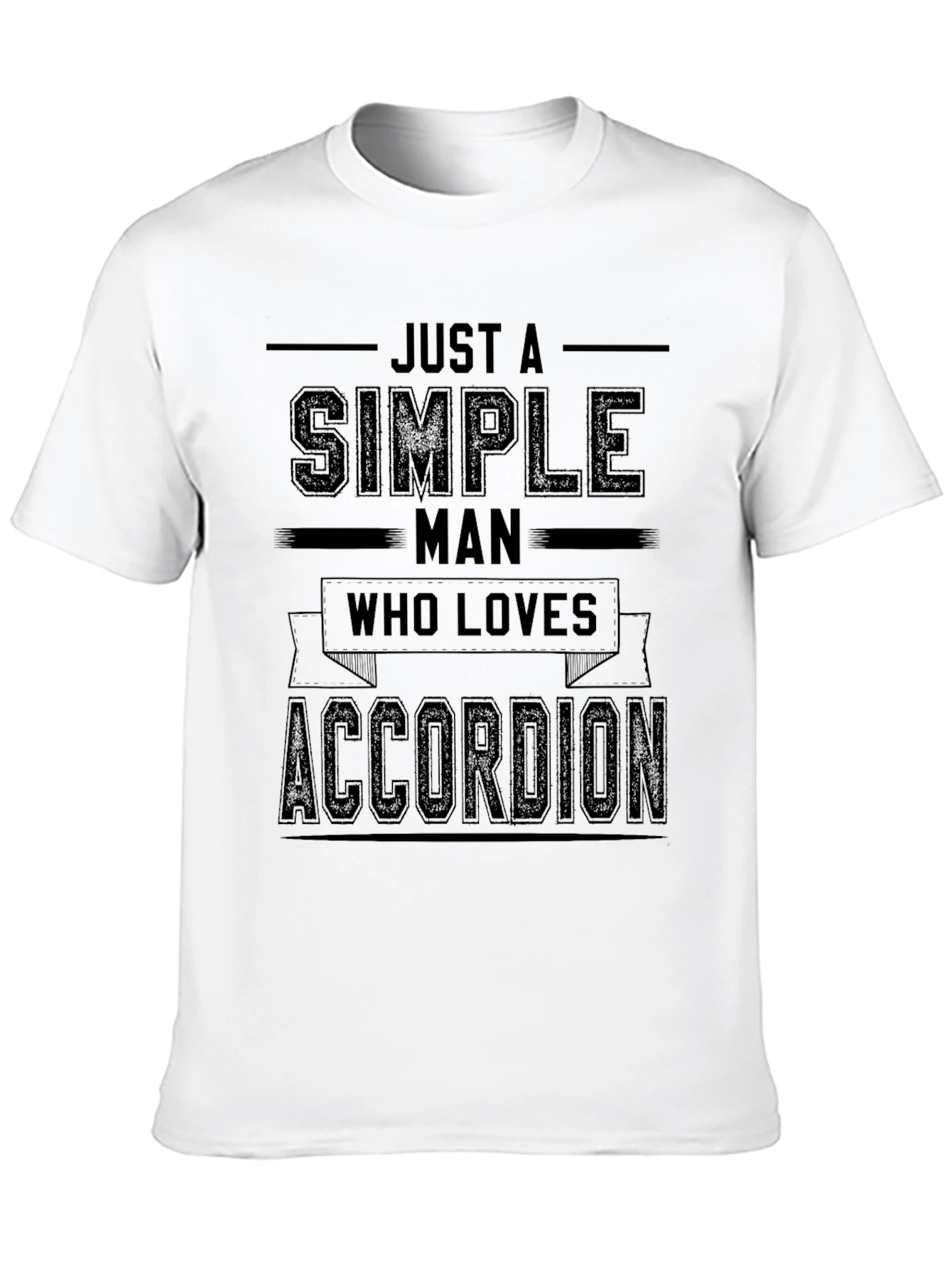 Simple Man Accordion T-Shirt - Black