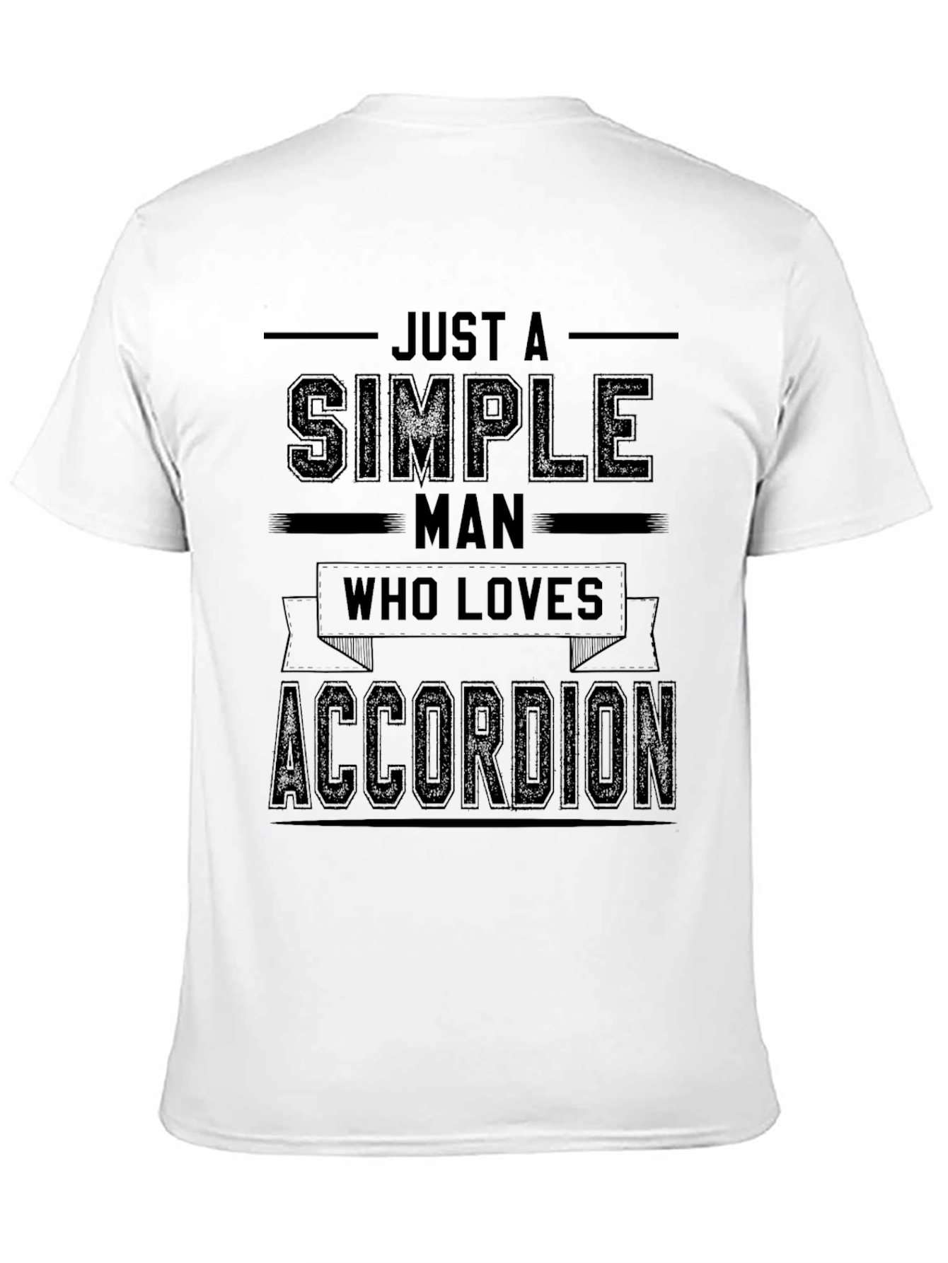 Simple Man Accordion T-Shirt - Black